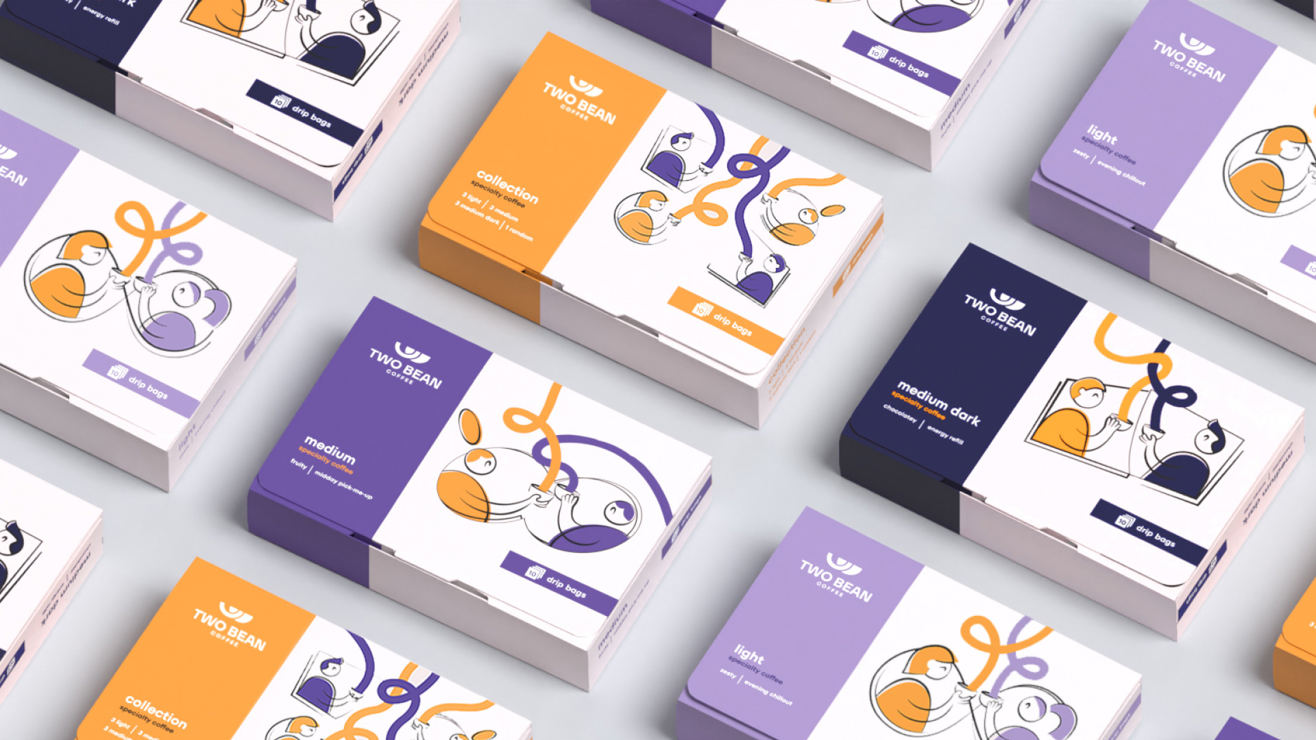 Two bean coffee branding packaging — Изображение №1 — Брендинг на Dprofile