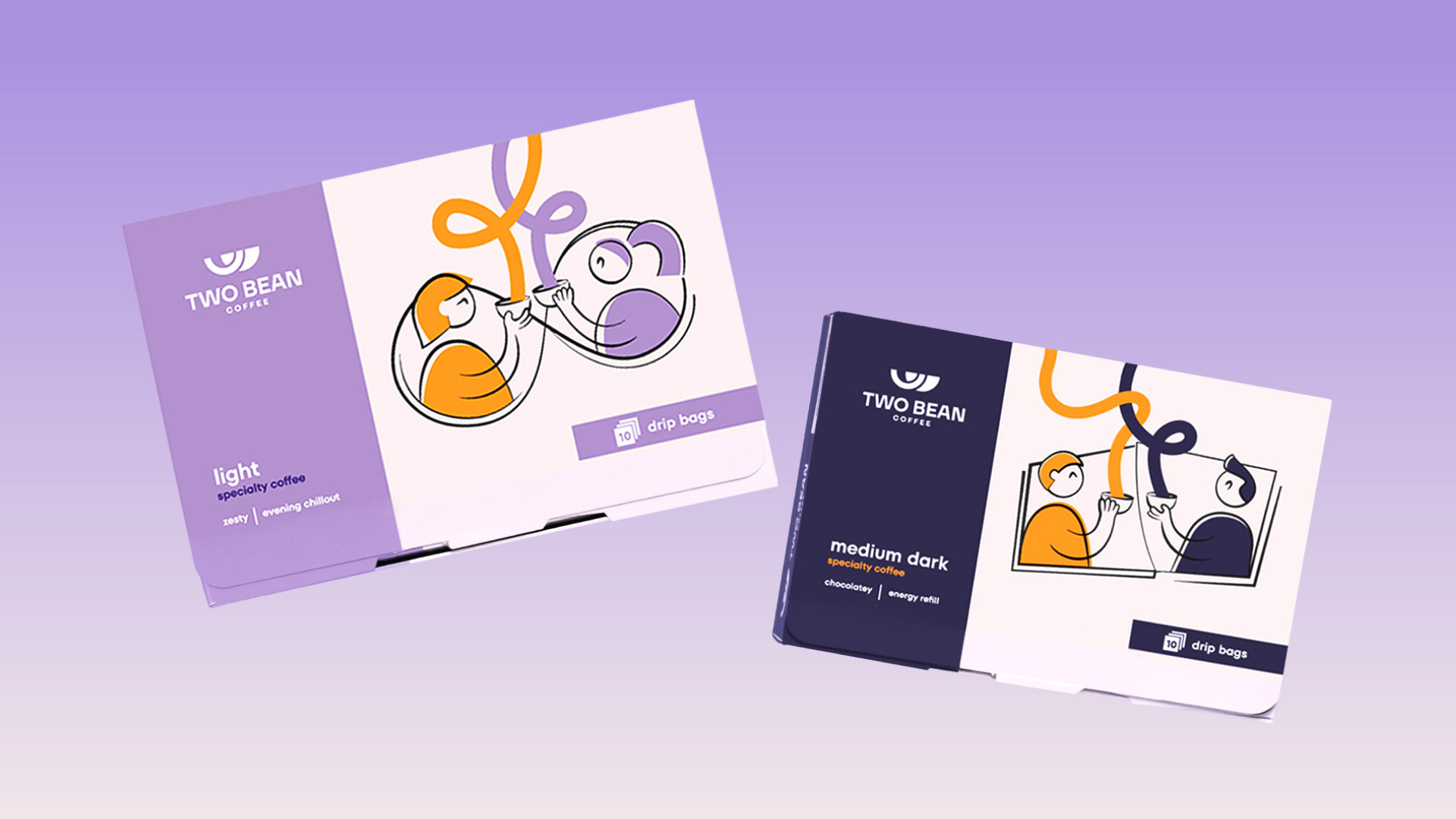 Two bean coffee branding packaging — Изображение №7 — Брендинг на Dprofile