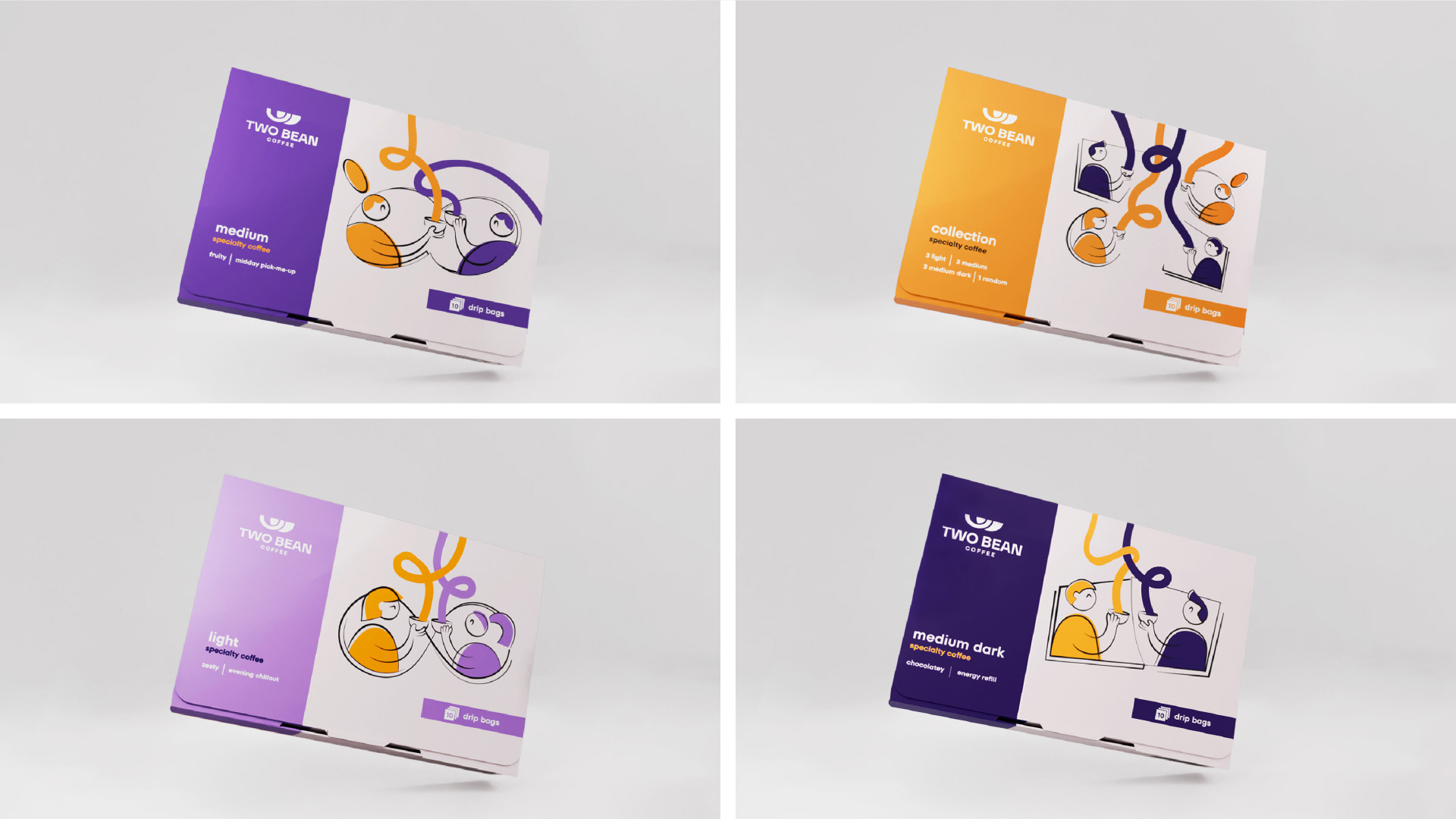 Two bean coffee branding packaging — Изображение №13 — Брендинг на Dprofile