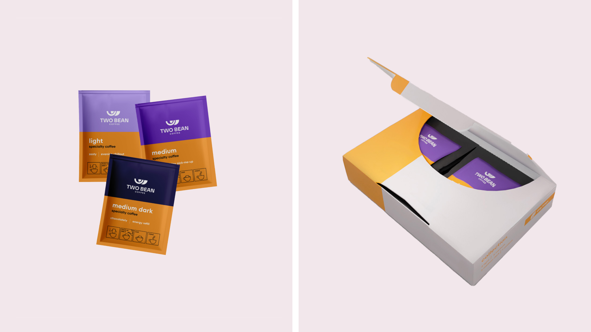 Two bean coffee branding packaging — Изображение №8 — Брендинг на Dprofile