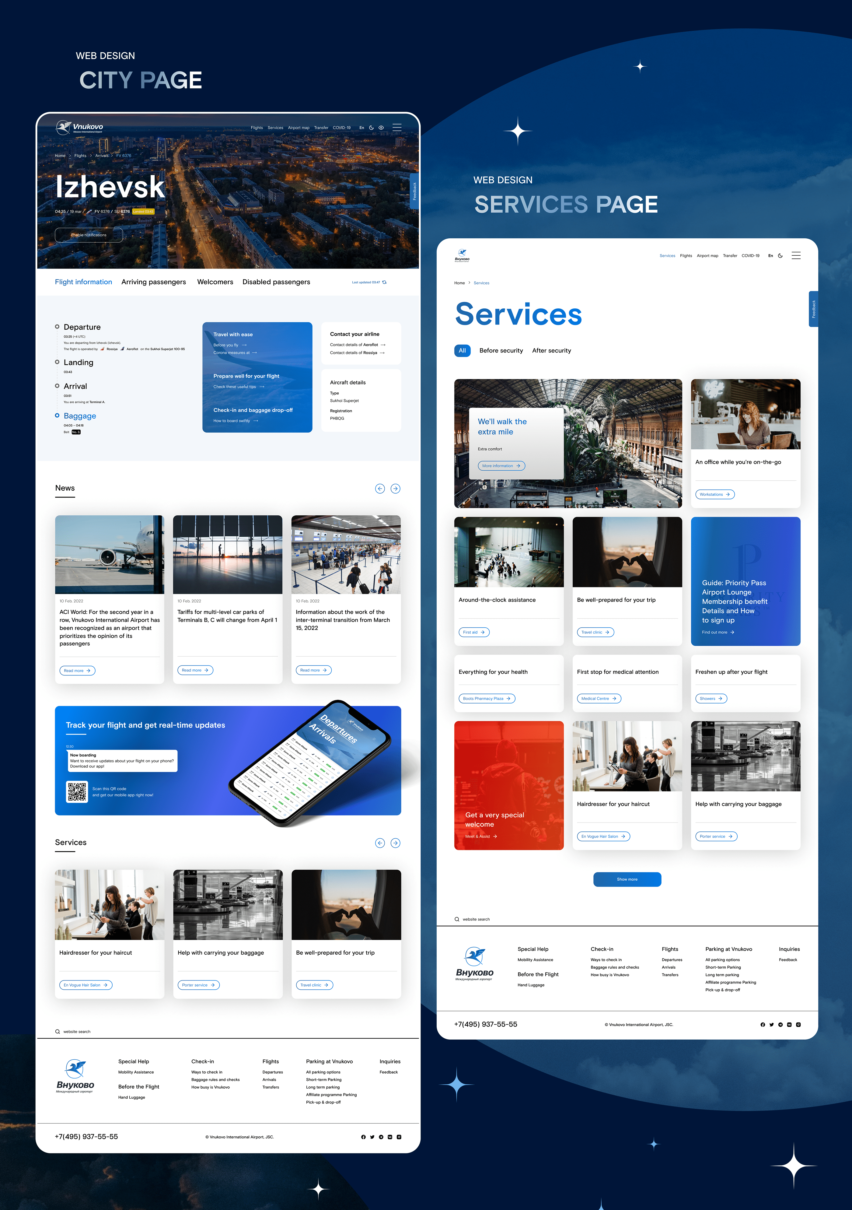 VNUKOVO Airport website redesign — Изображение №9 — Интерфейсы, Брендинг, Иллюстрация на Dprofile