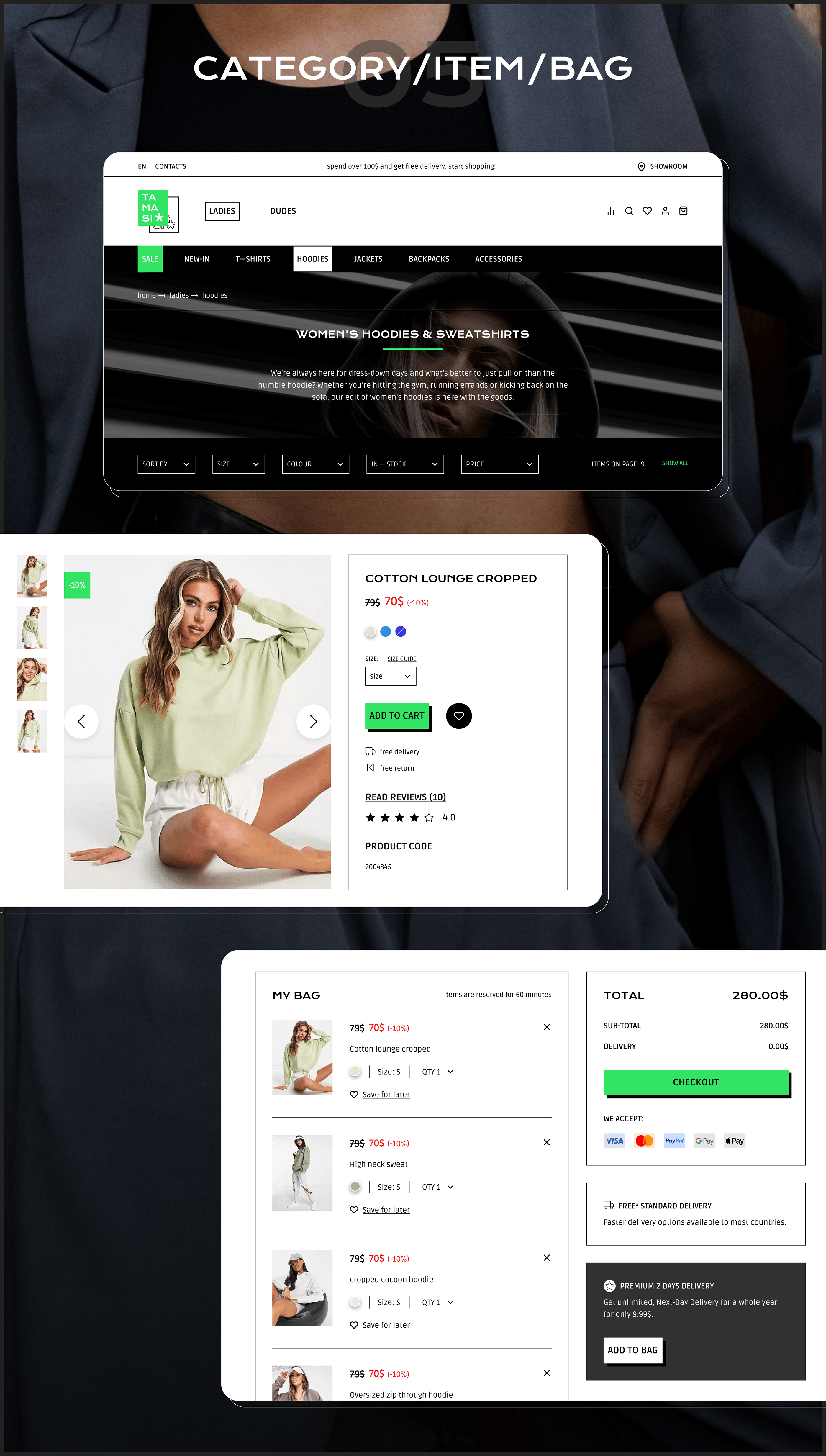 TAMASI ECOMMERCE website multibrand store❤️‍🔥 — Изображение №7 — Интерфейсы, Брендинг на Dprofile
