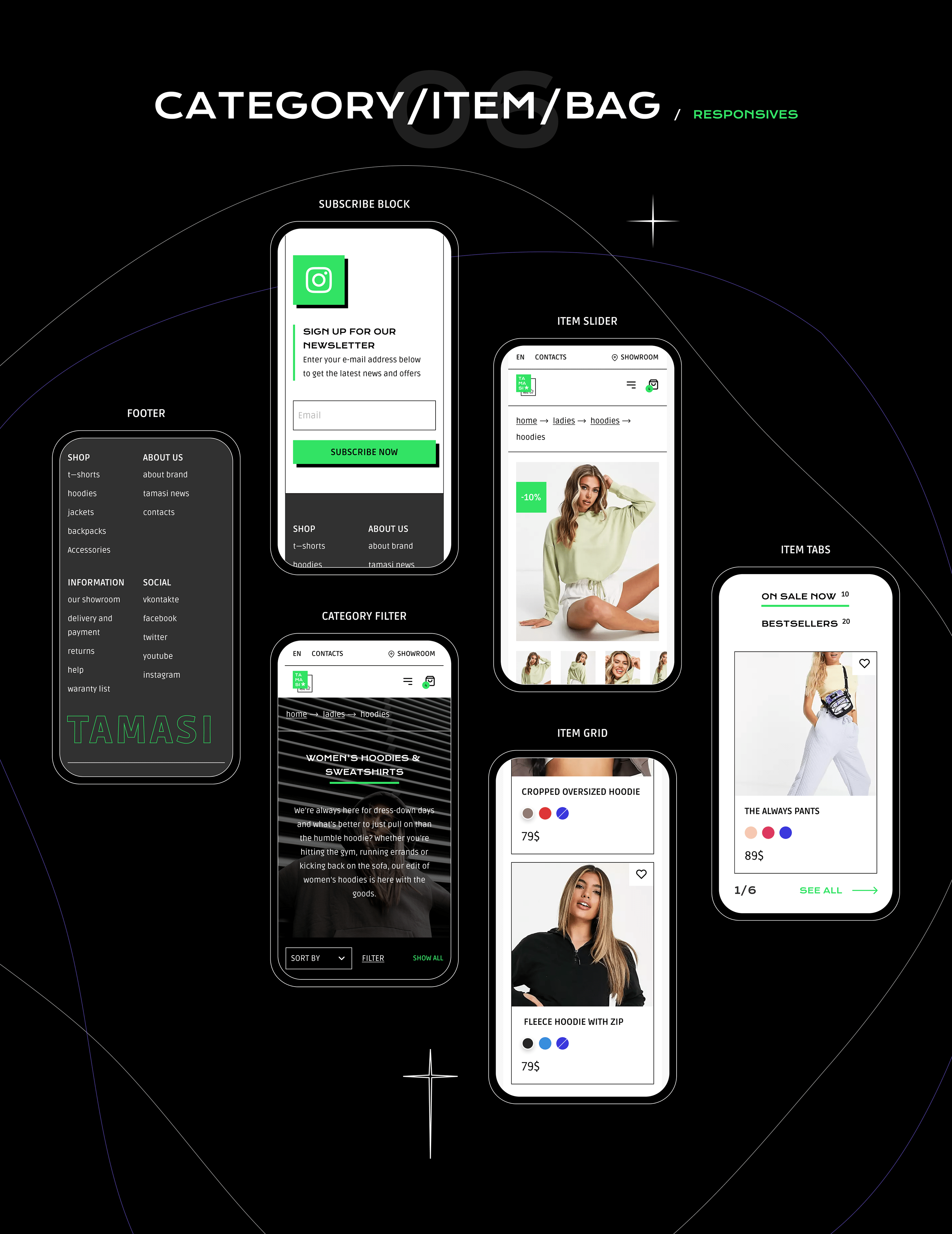 TAMASI ECOMMERCE website multibrand store❤️‍🔥 — Изображение №8 — Интерфейсы, Брендинг на Dprofile