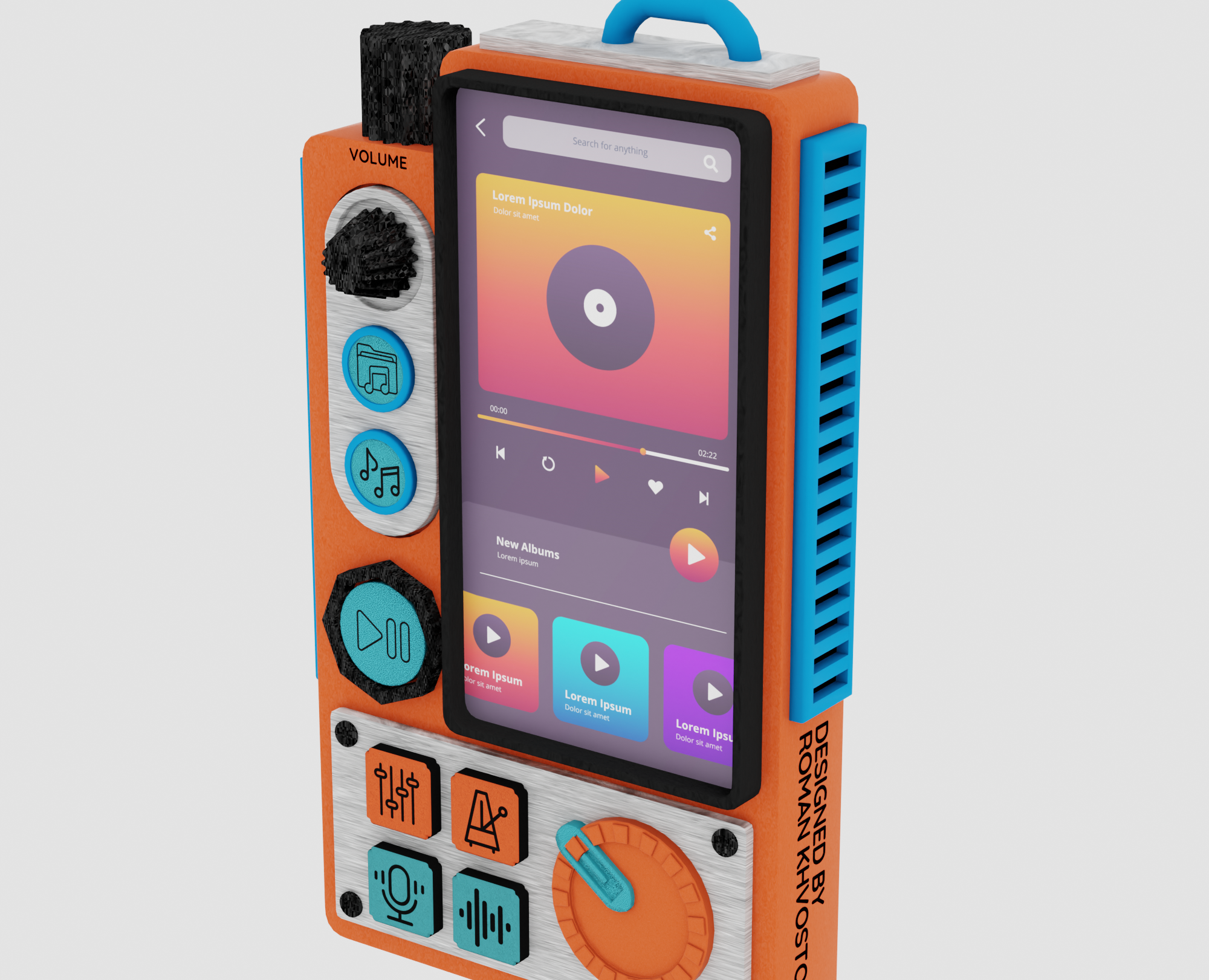 3d music player art concept — 3D на Dprofile