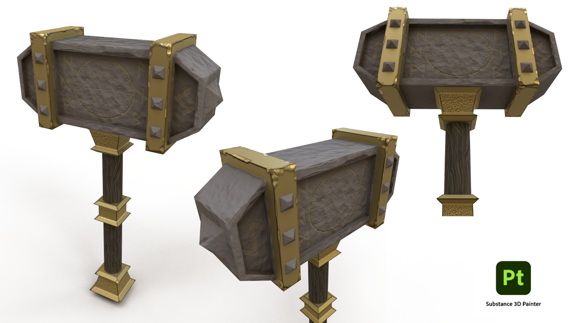 Hammer 3d game ready model — Изображение №2 — 3D на Dprofile