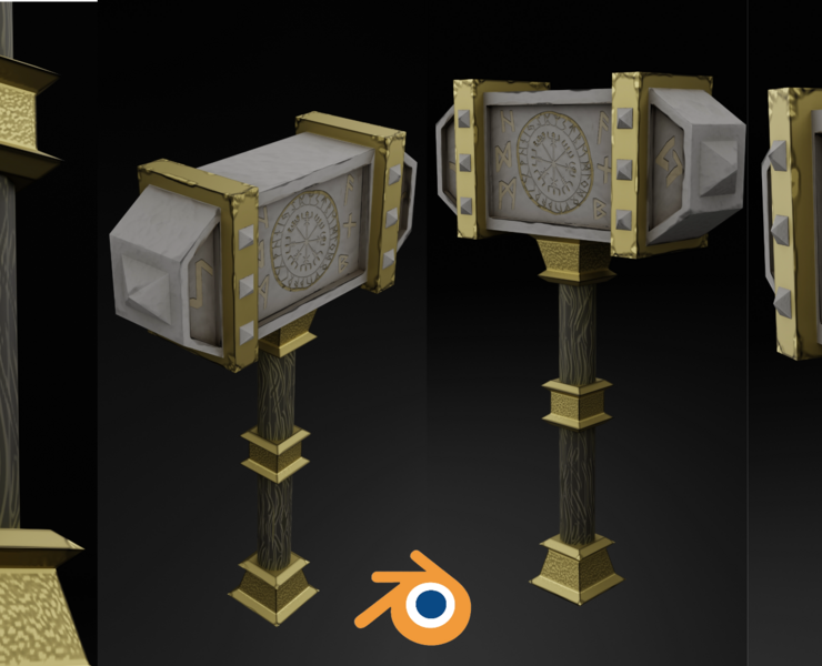Hammer 3d game ready model — 3D на Dprofile