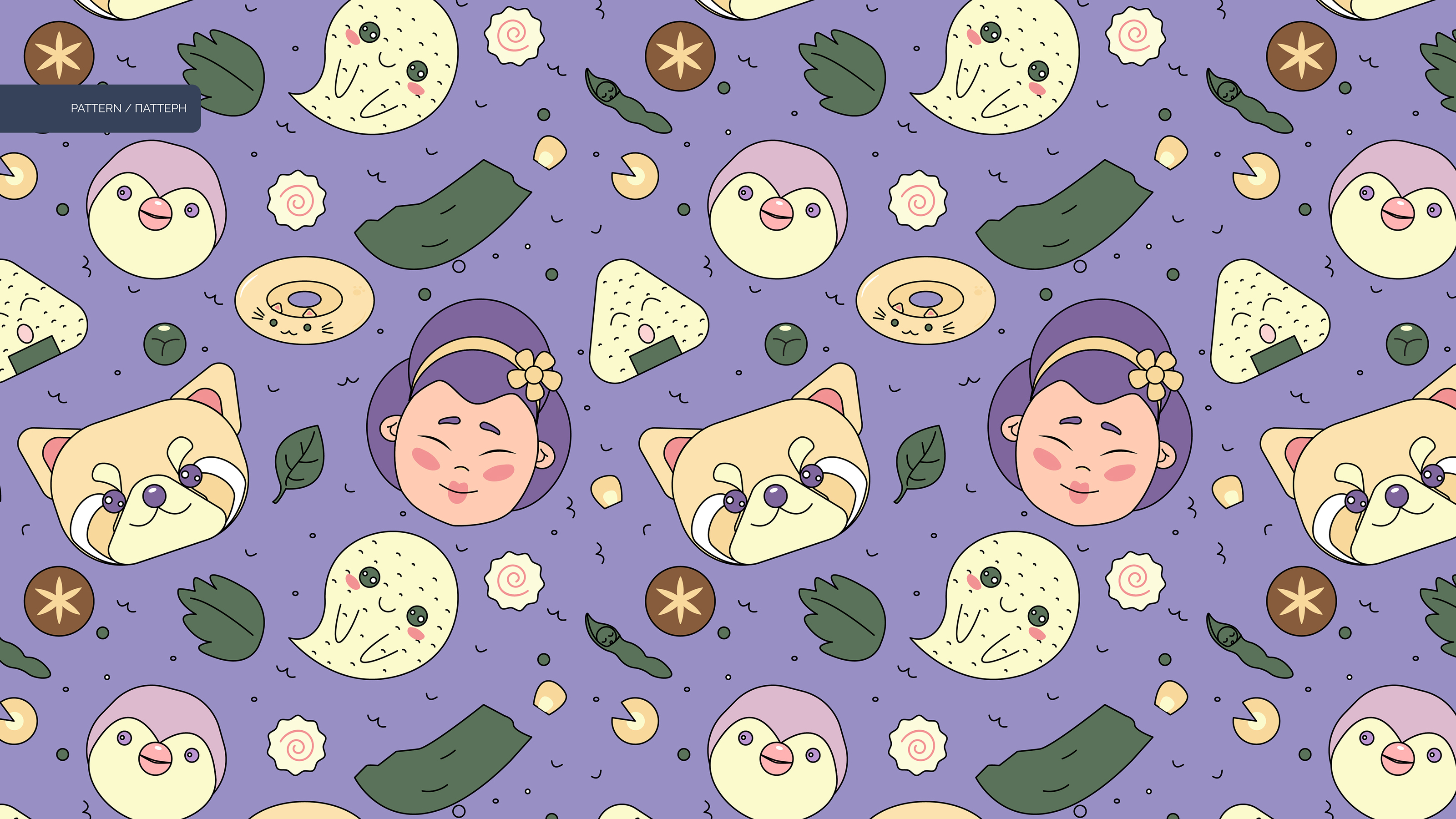 Illustrated pattern design for Japanese restaurant — Изображение №8 — Брендинг на Dprofile