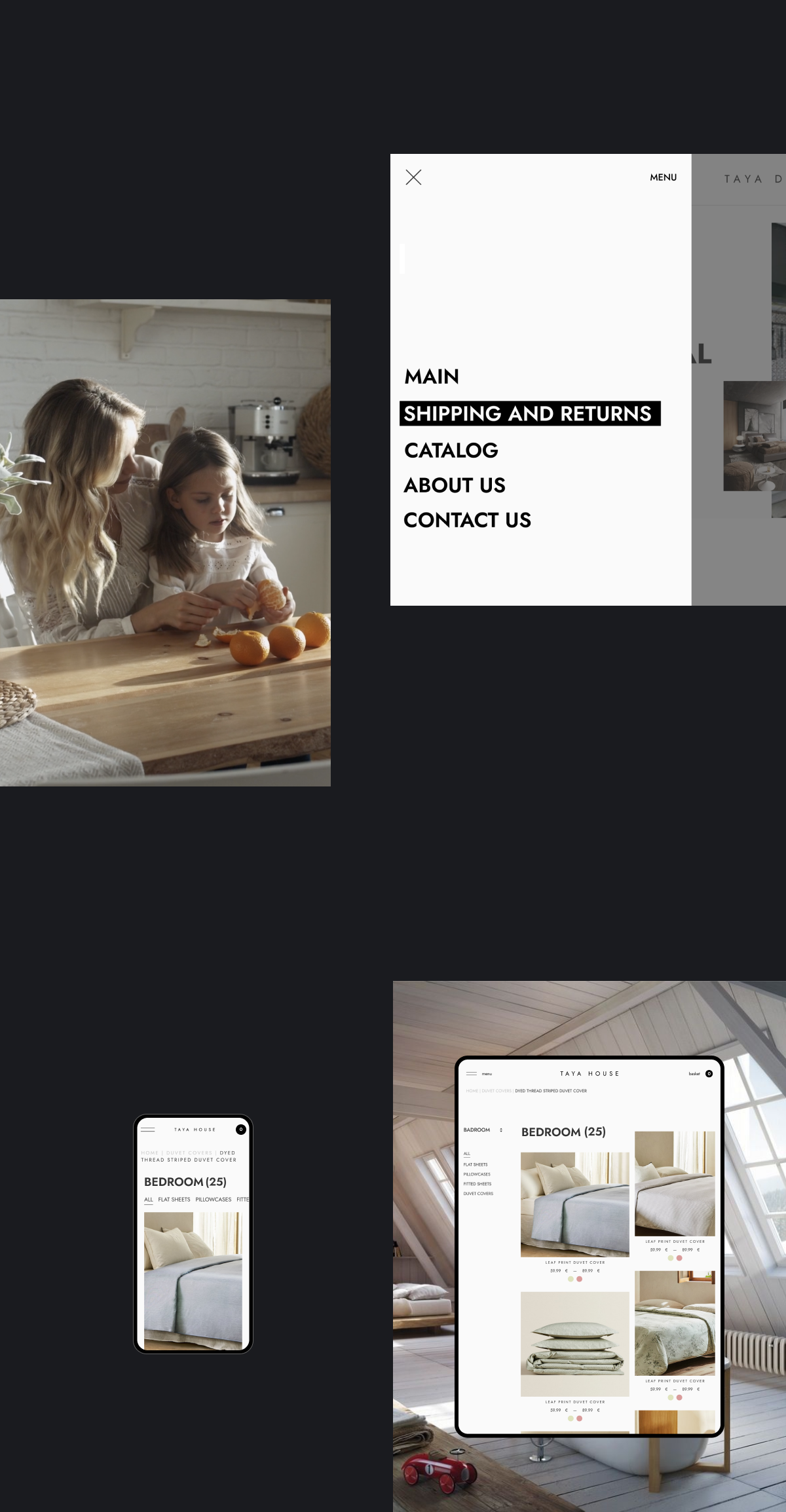 Online store TAYA HOME — Изображение №5 — Интерфейсы на Dprofile