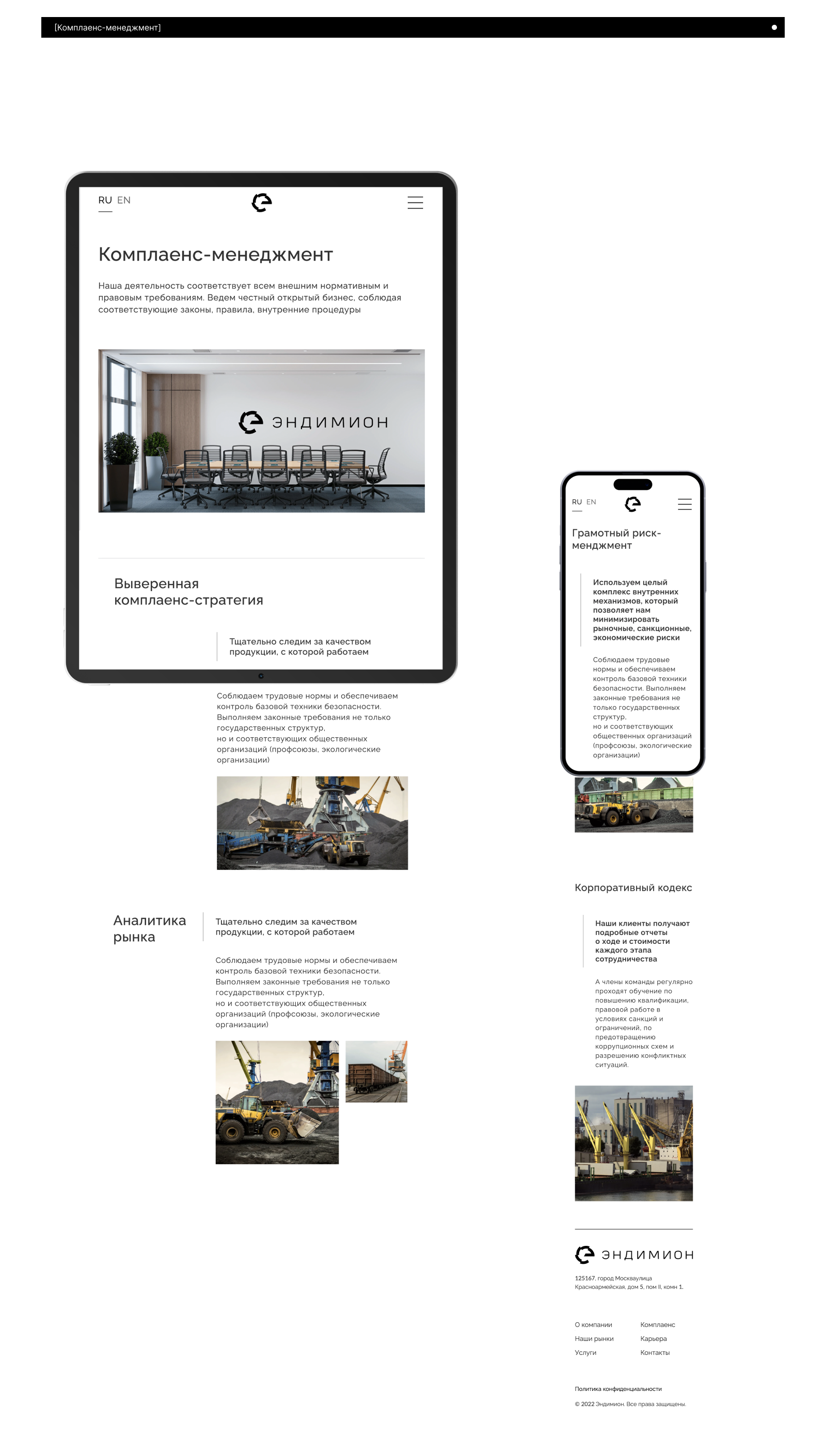Endymion - независимый трейдер полезных ископаемых — Изображение №12 — Брендинг, Интерфейсы на Dprofile