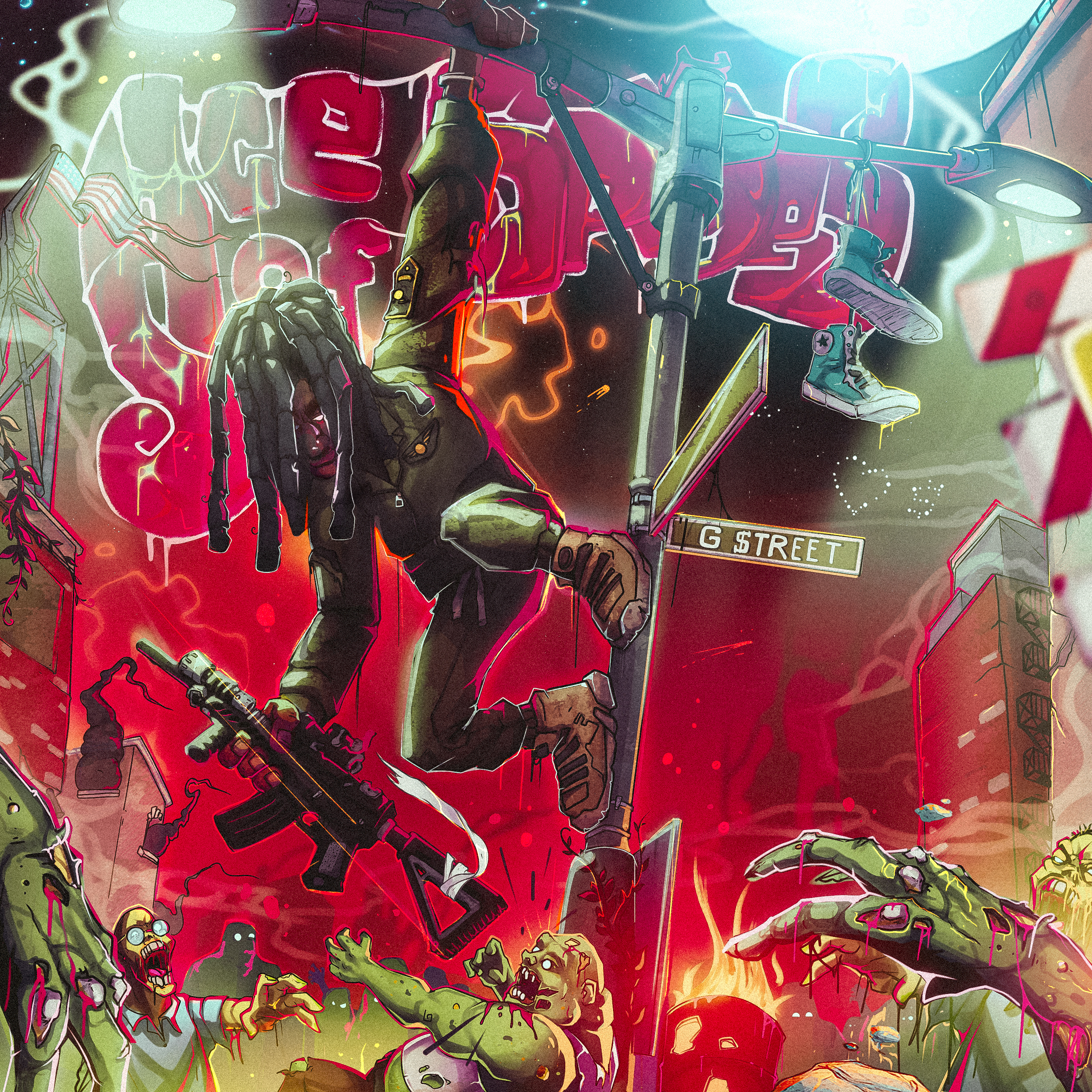 Bang cover Art prod/ обложка для трека — Изображение №1 — Иллюстрация, Анимация на Dprofile