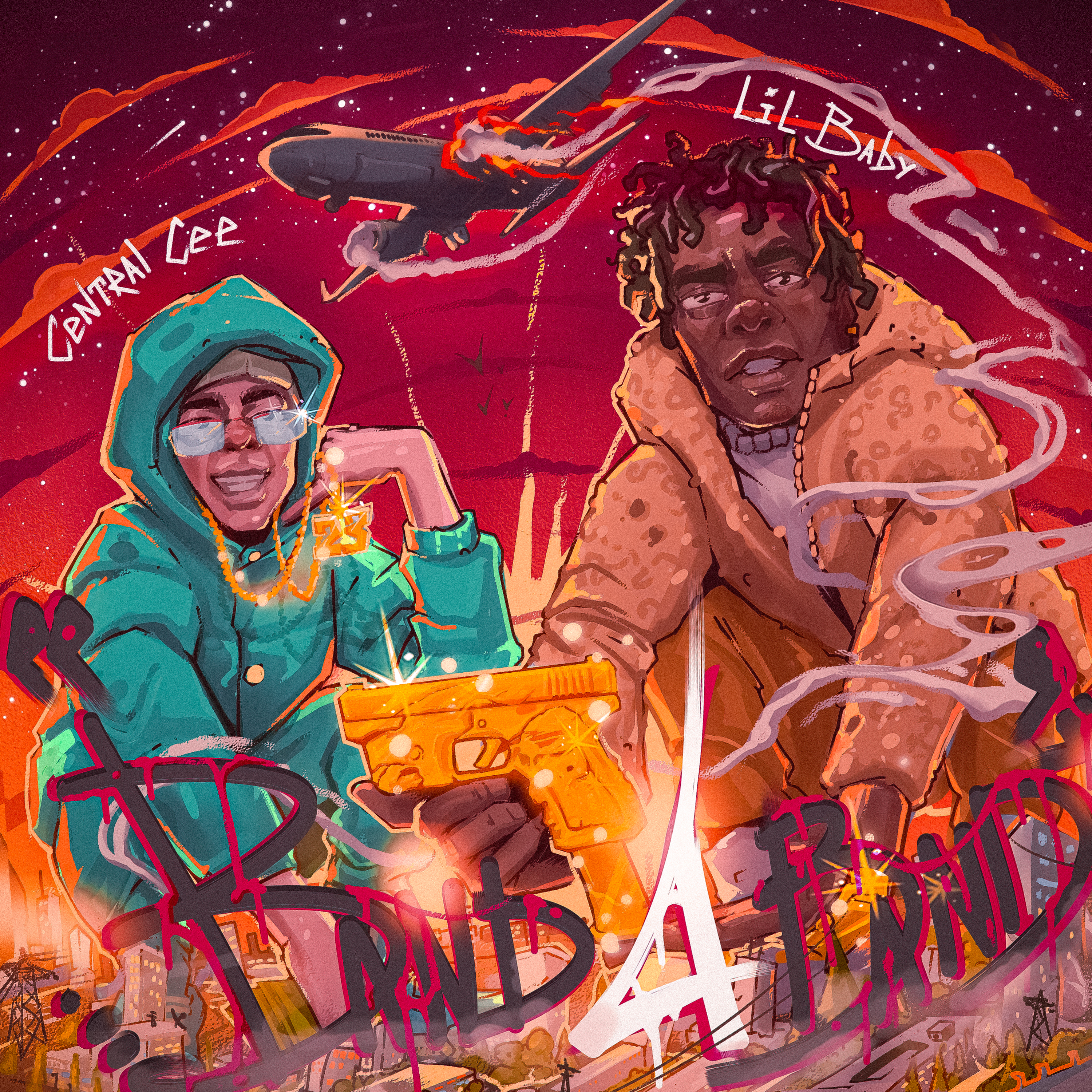 LIL BABY X CENTRAL CEE fan cover art — Изображение №1 — Иллюстрация на Dprofile