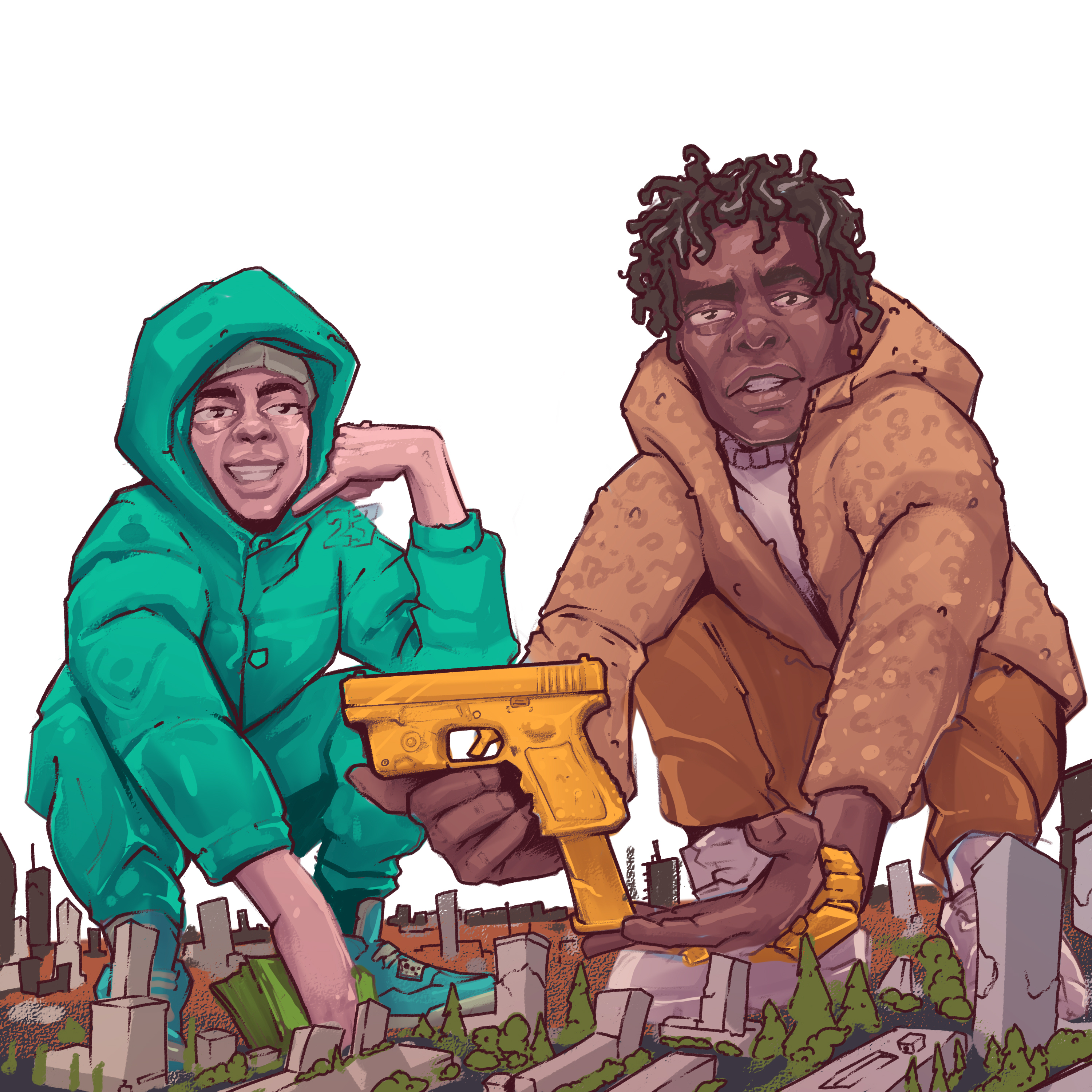 LIL BABY X CENTRAL CEE fan cover art — Изображение №6 — Иллюстрация на Dprofile