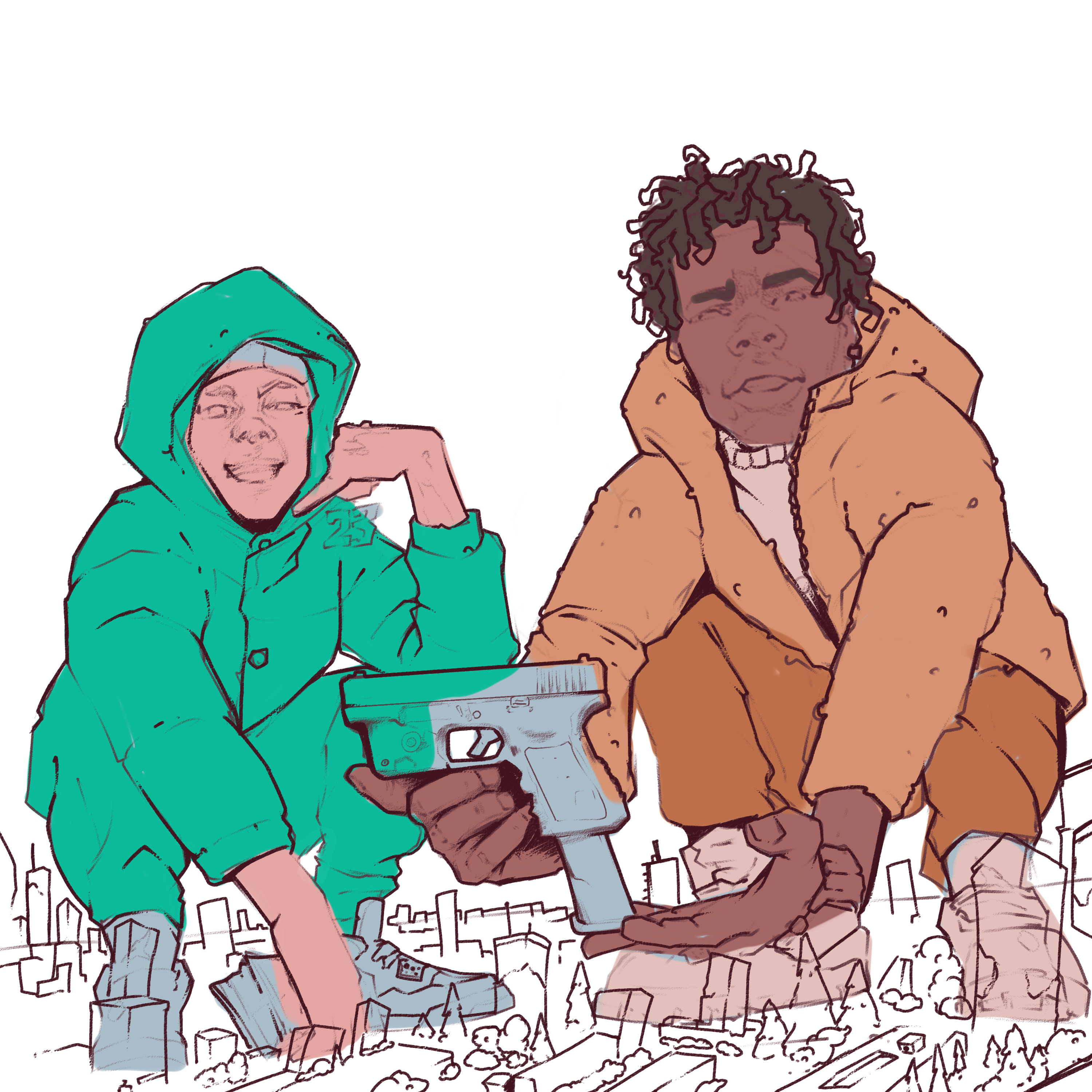 LIL BABY X CENTRAL CEE fan cover art — Изображение №4 — Иллюстрация на Dprofile