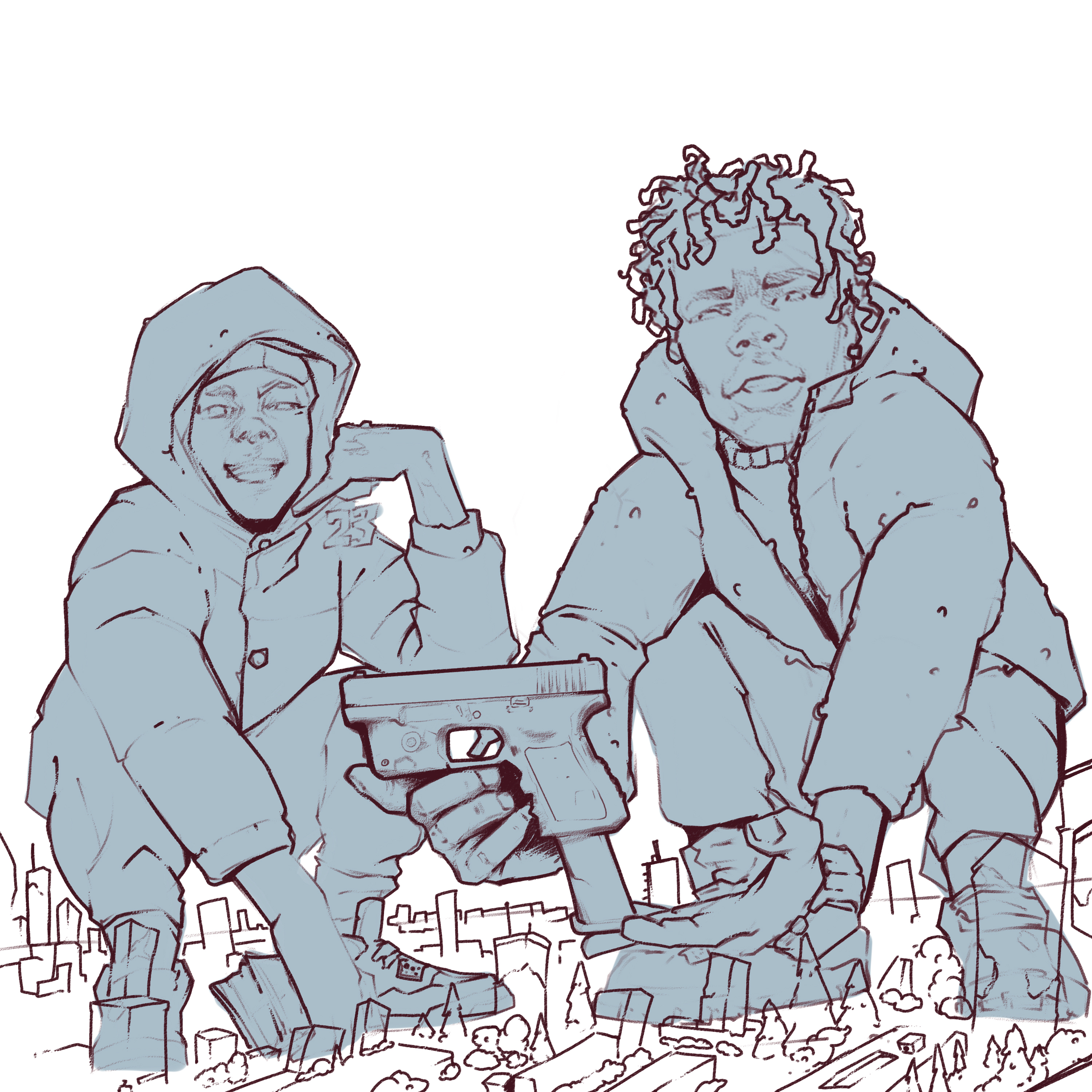 LIL BABY X CENTRAL CEE fan cover art — Изображение №3 — Иллюстрация на Dprofile