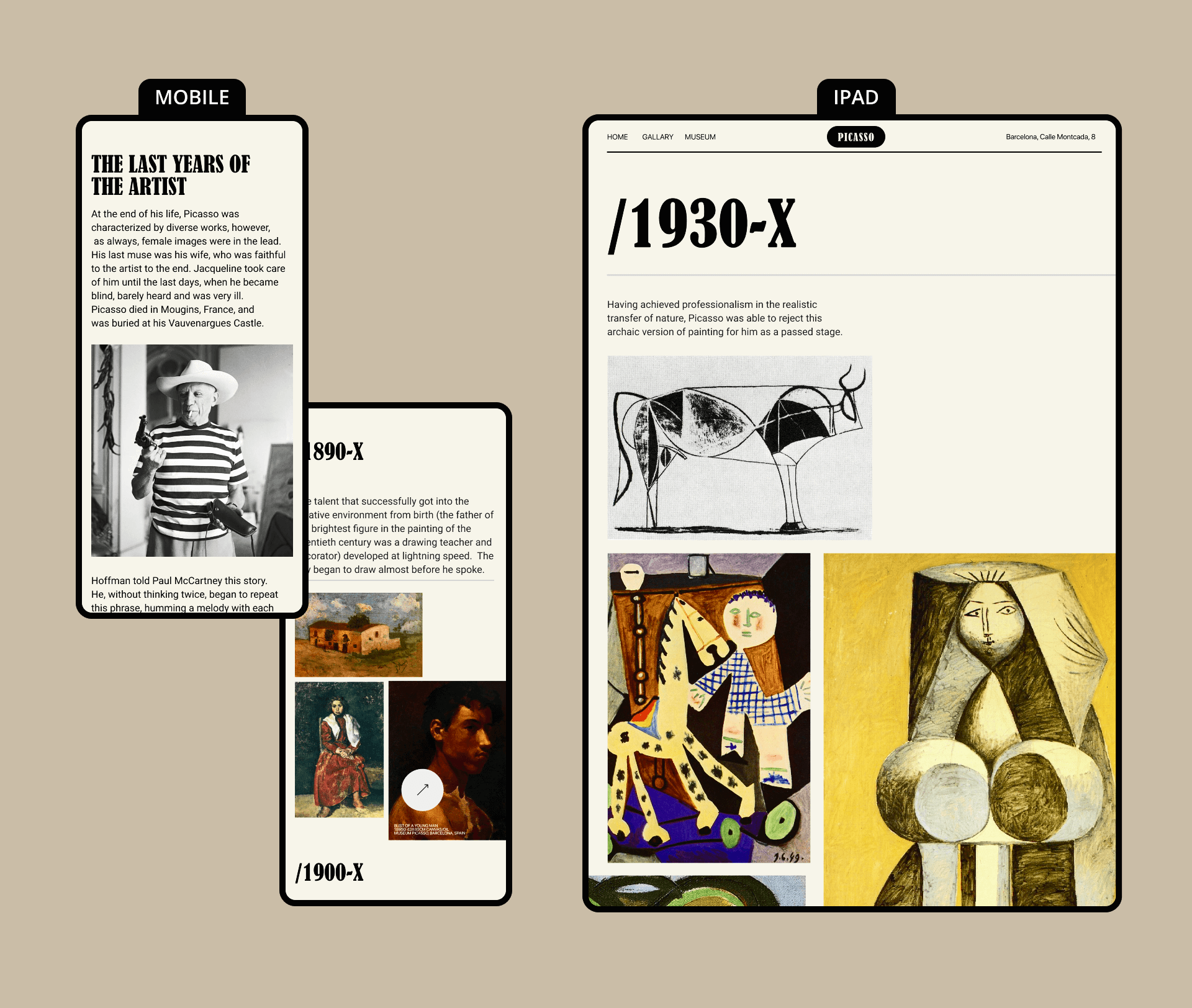 The concept of the Pablo Picasso website. — Изображение №21 — Брендинг, Иллюстрация, Графика на Dprofile