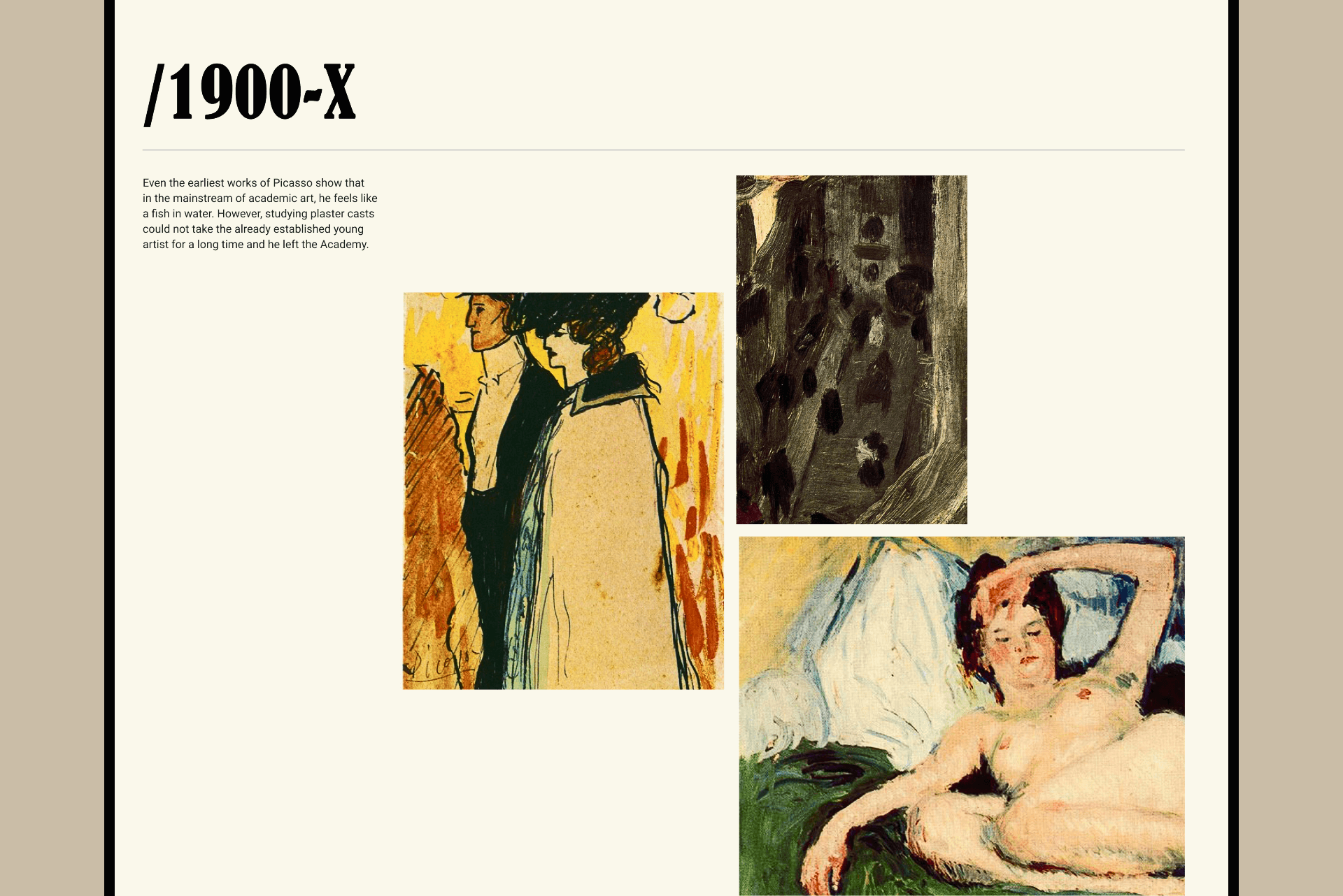 The concept of the Pablo Picasso website. — Изображение №13 — Брендинг, Иллюстрация, Графика на Dprofile