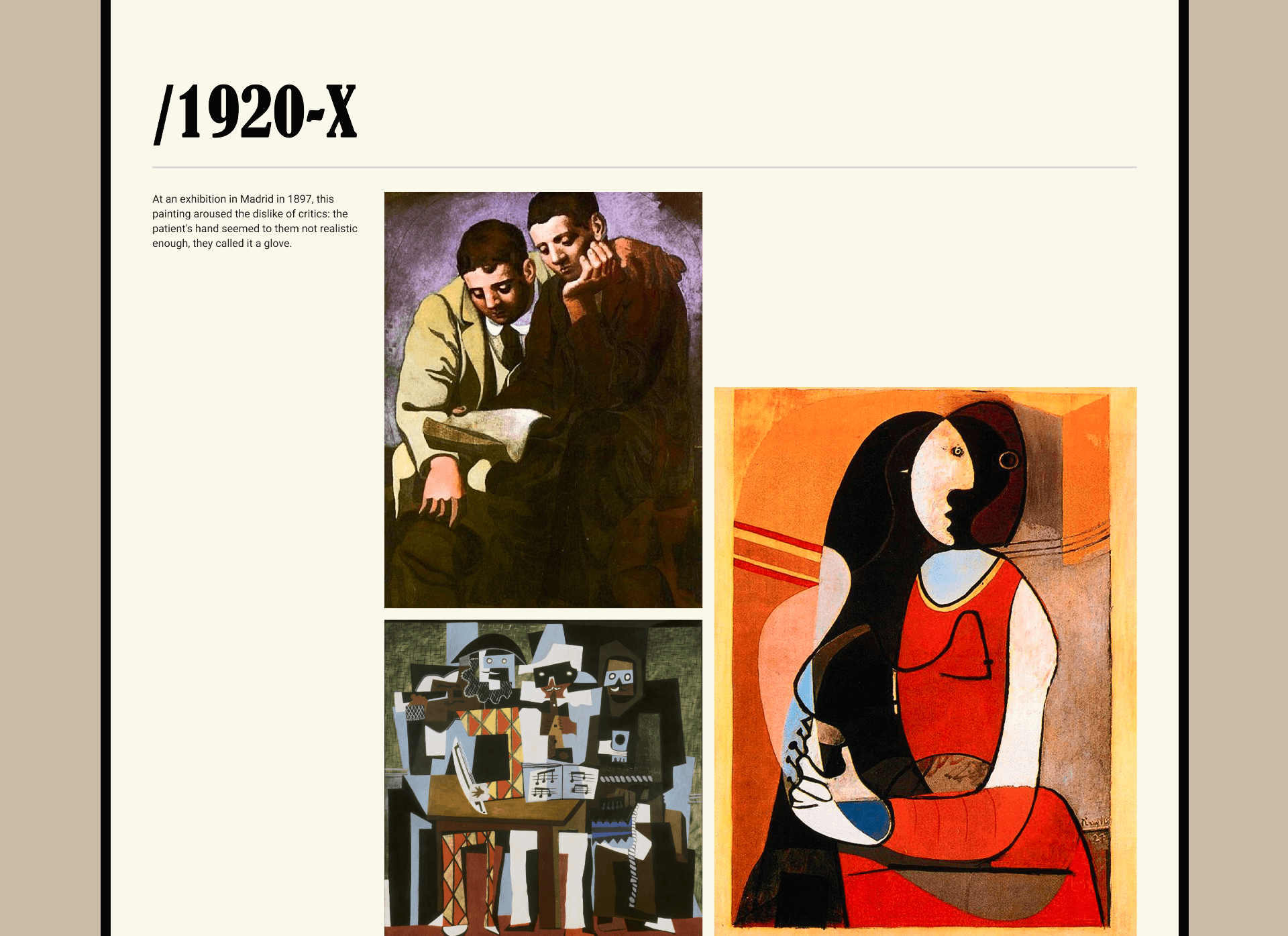 The concept of the Pablo Picasso website. — Изображение №15 — Брендинг, Иллюстрация, Графика на Dprofile