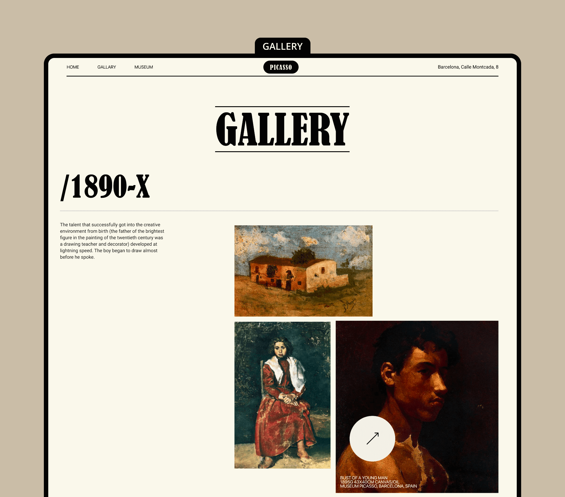 The concept of the Pablo Picasso website. — Изображение №12 — Брендинг, Иллюстрация, Графика на Dprofile