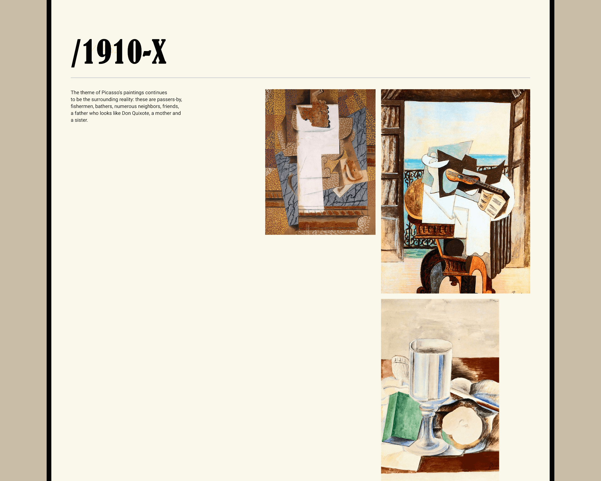 The concept of the Pablo Picasso website. — Изображение №14 — Брендинг, Иллюстрация, Графика на Dprofile