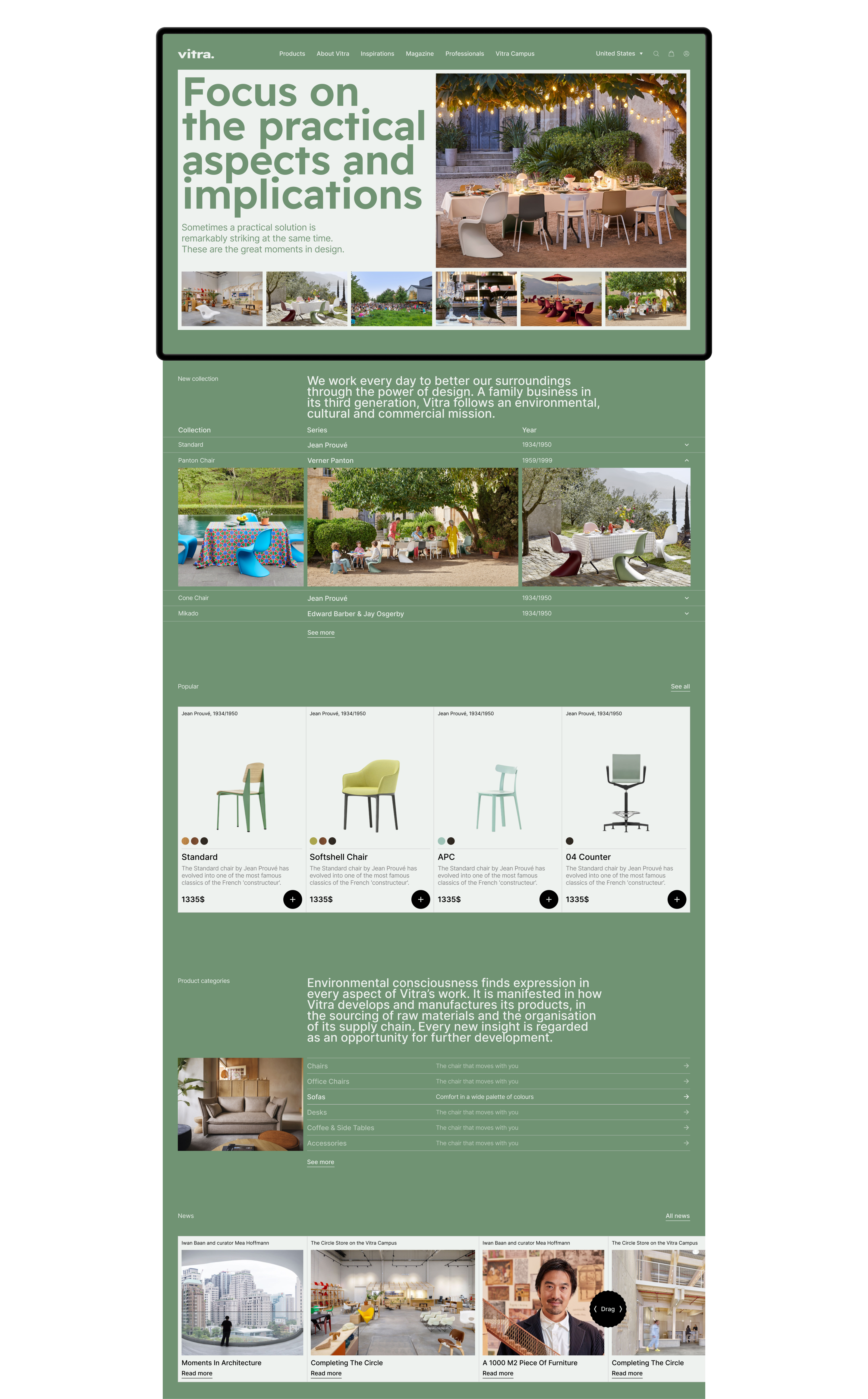 VITRA|Redesign concept — Изображение №3 — Интерфейсы на Dprofile