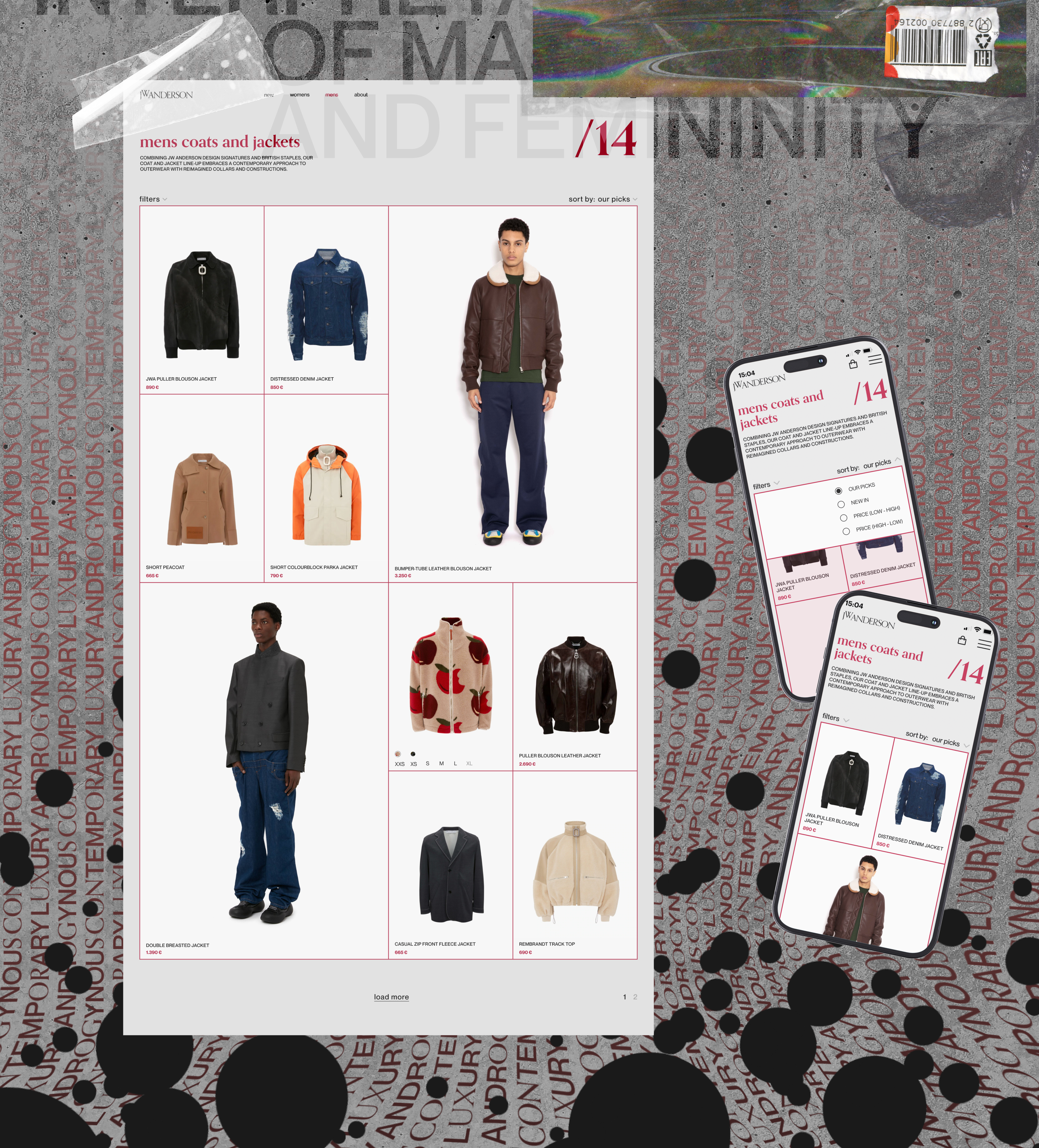 JW ANDERSON | E-commerce website redesign — Изображение №5 — Интерфейсы на Dprofile