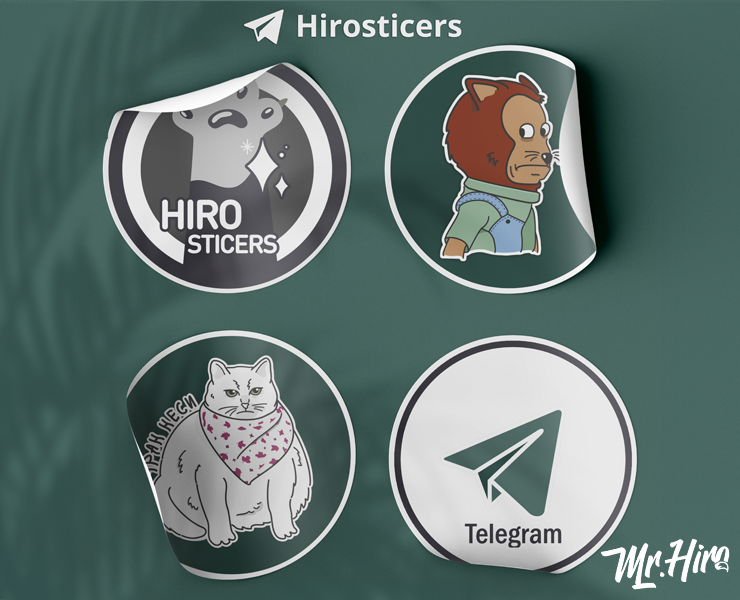 Векторные стикеры / Hirosticers в Telegram — Интерфейсы, Иллюстрация на Dprofile
