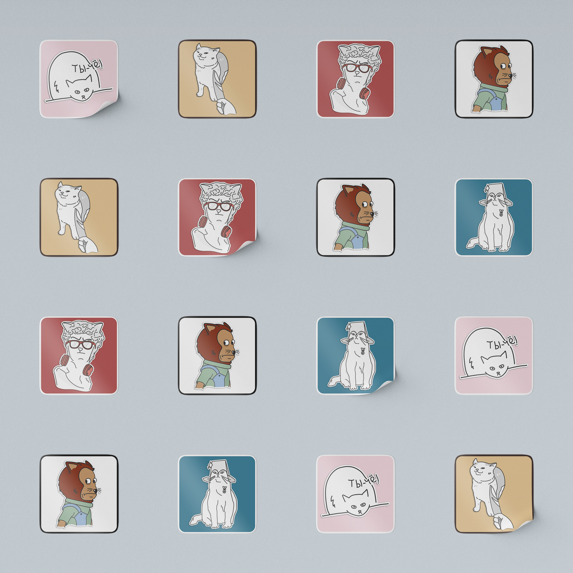 Векторные стикеры / Hirosticers в Telegram — Изображение №5 — Интерфейсы, Иллюстрация на Dprofile