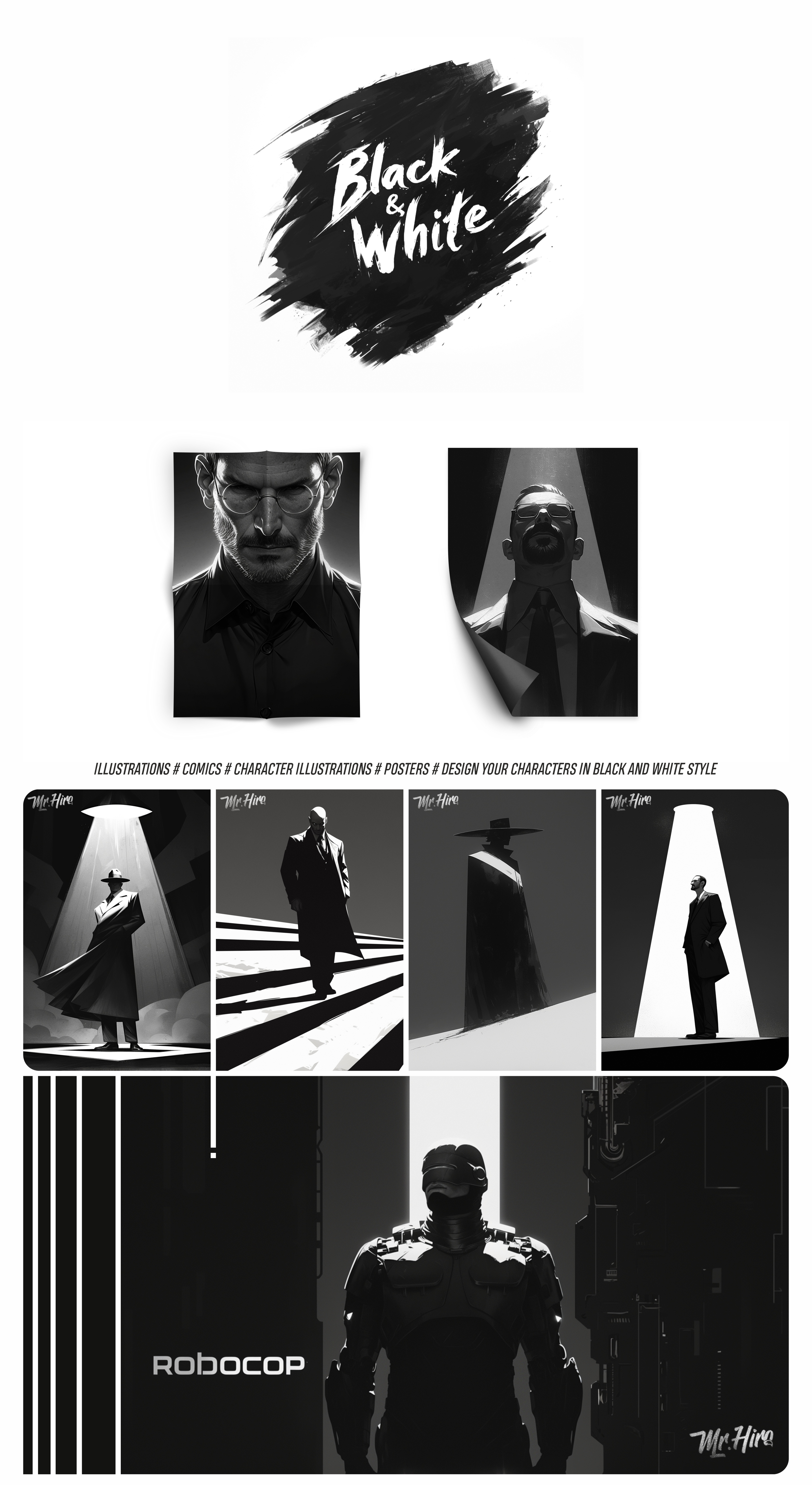 Black & White 🔲 — Изображение №1 — Иллюстрация на Dprofile