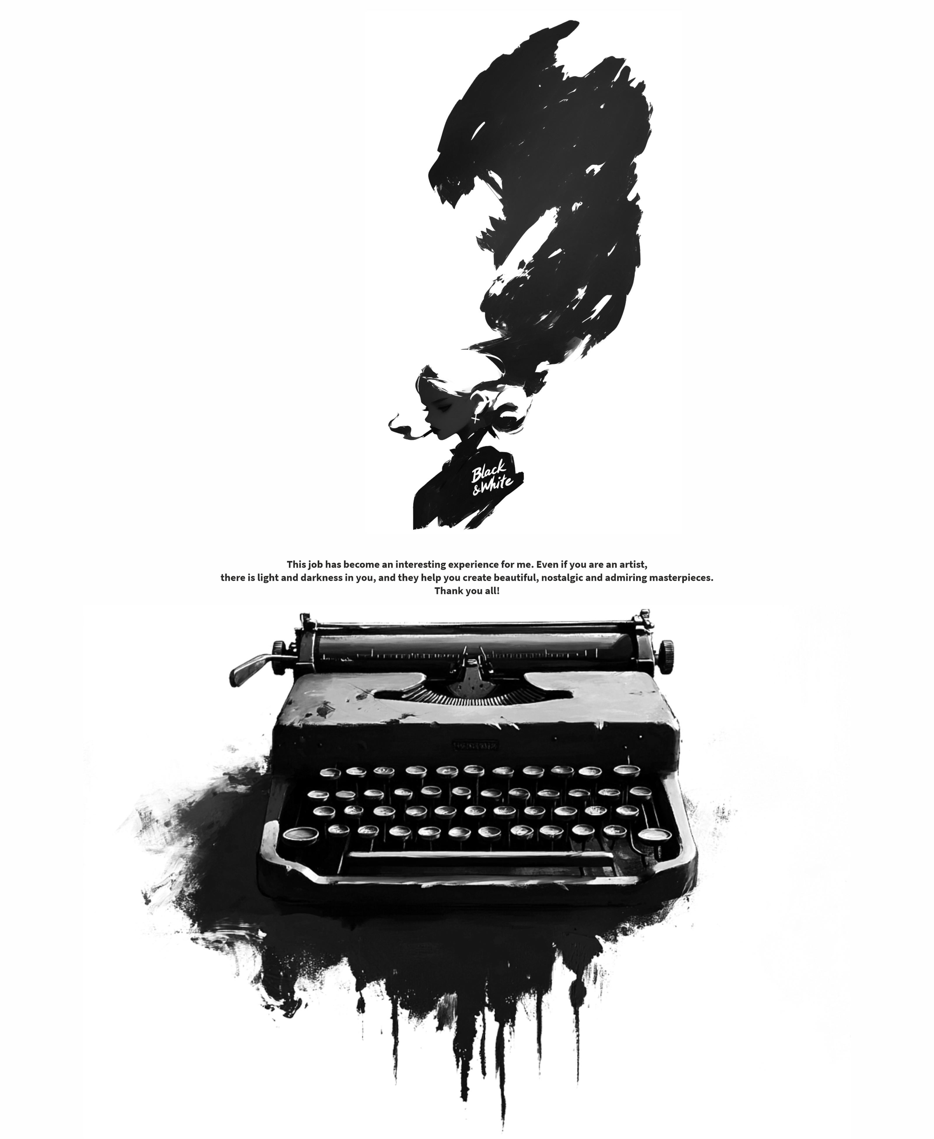 Black & White 🔲 — Изображение №7 — Иллюстрация на Dprofile