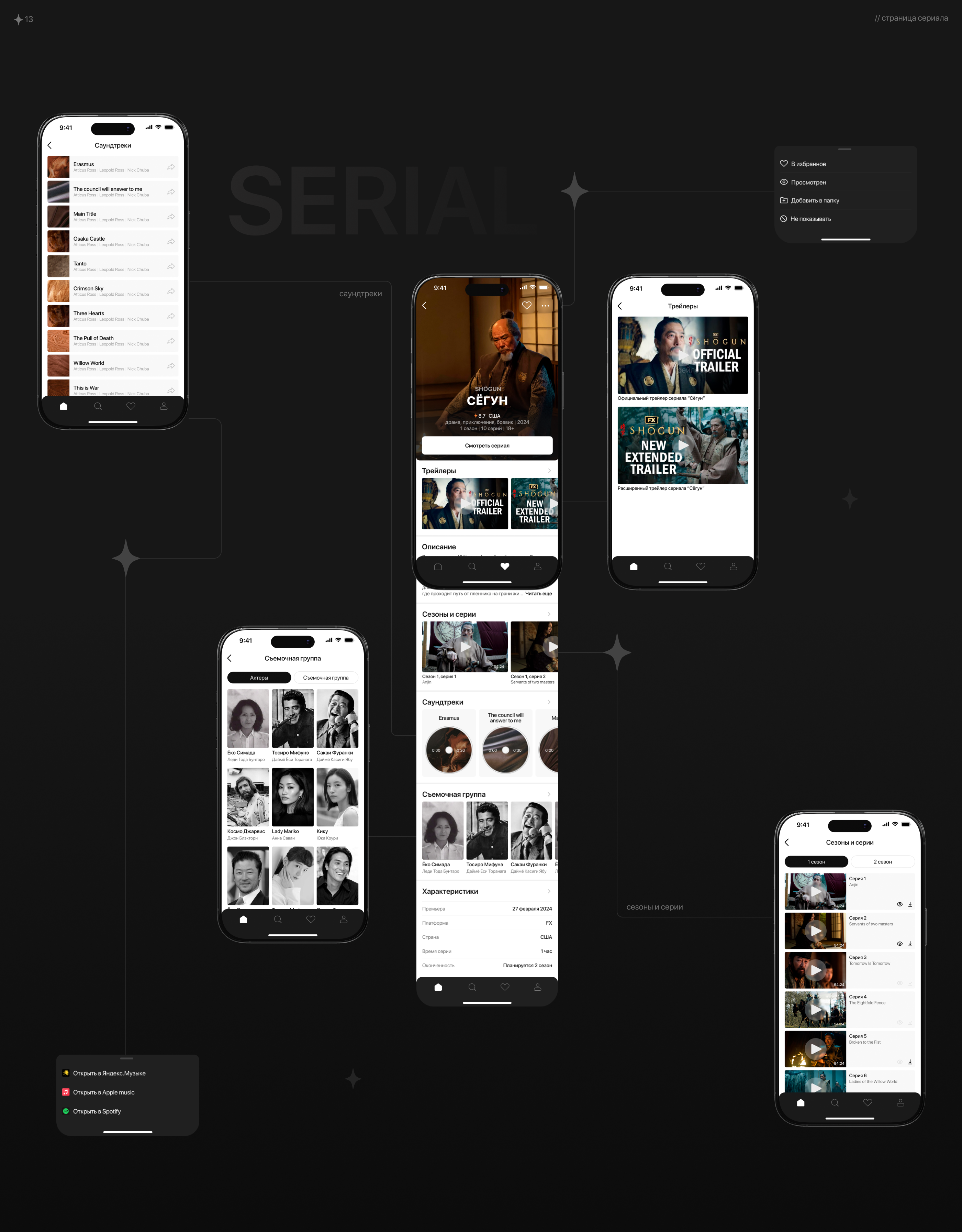 Mobile app // Cine // Serials — Изображение №8 — Интерфейсы на Dprofile