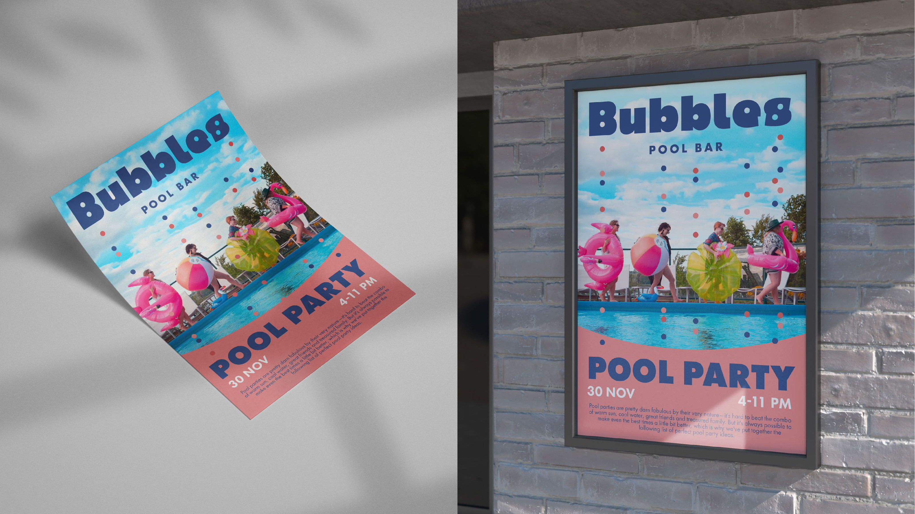 Bubbles Pool Bar Identity — Изображение №5 — Брендинг, Графика на Dprofile