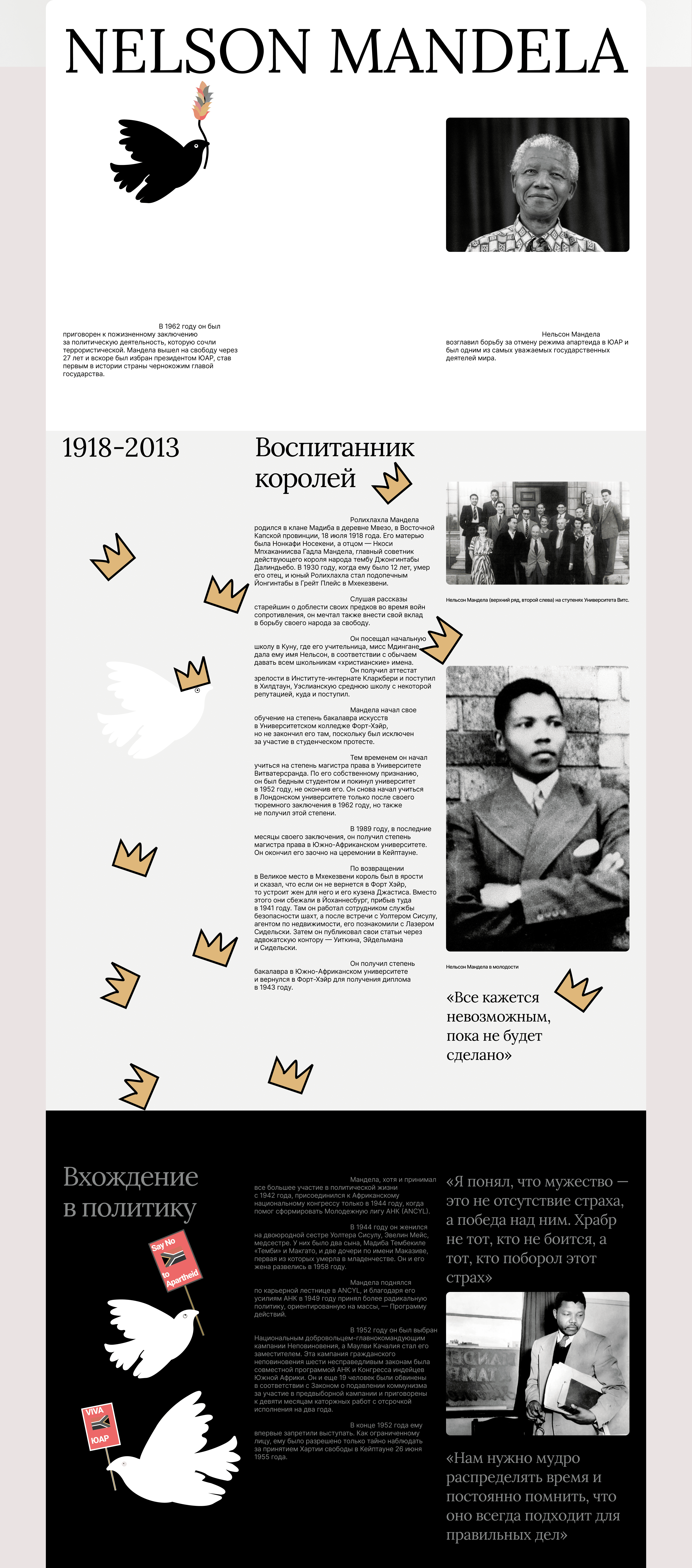 Longread about Nelson Mandela — Изображение №4 — Иллюстрация, Графика на Dprofile