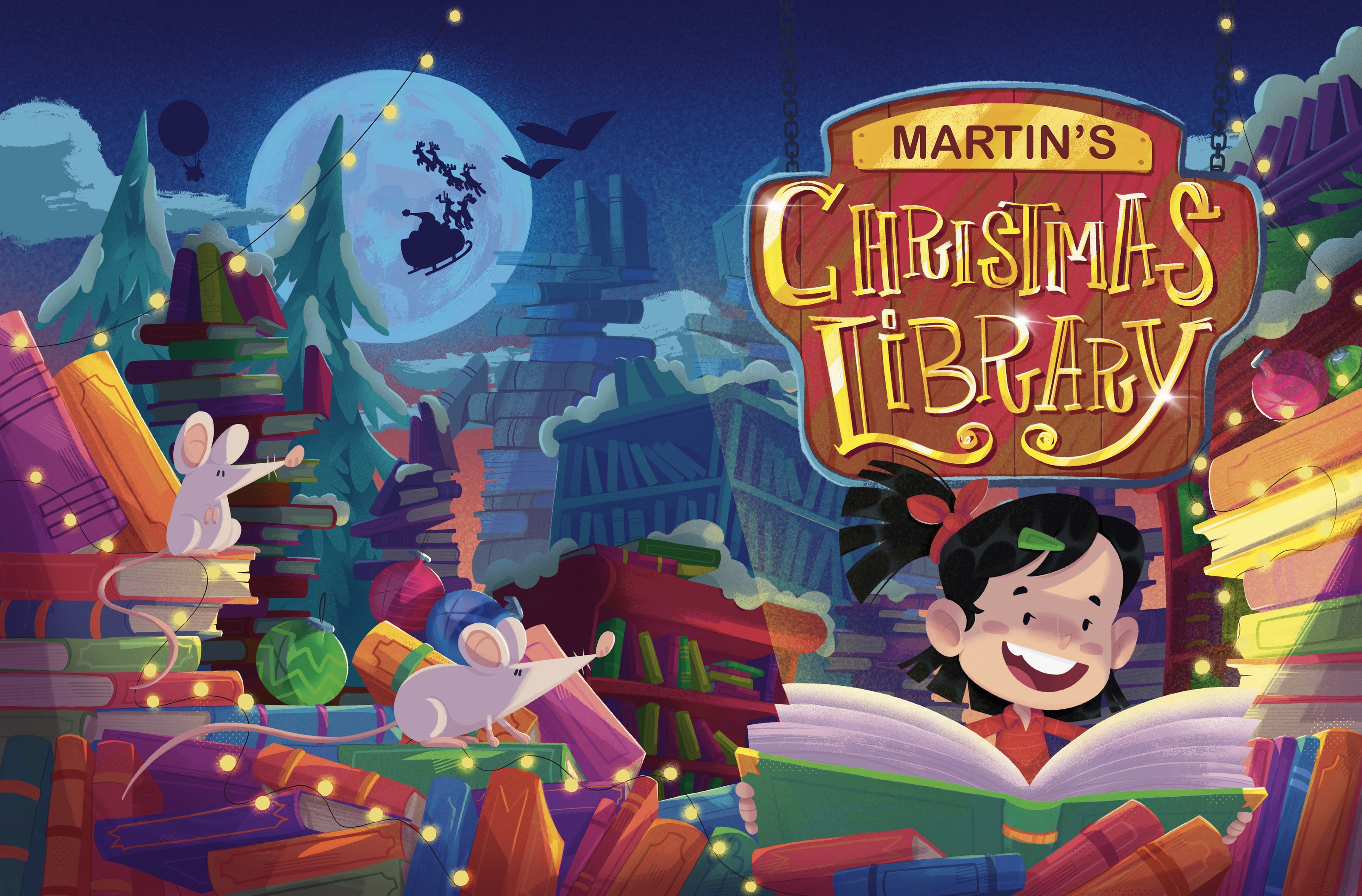 Christmas Library — Изображение №4 — Иллюстрация на Dprofile