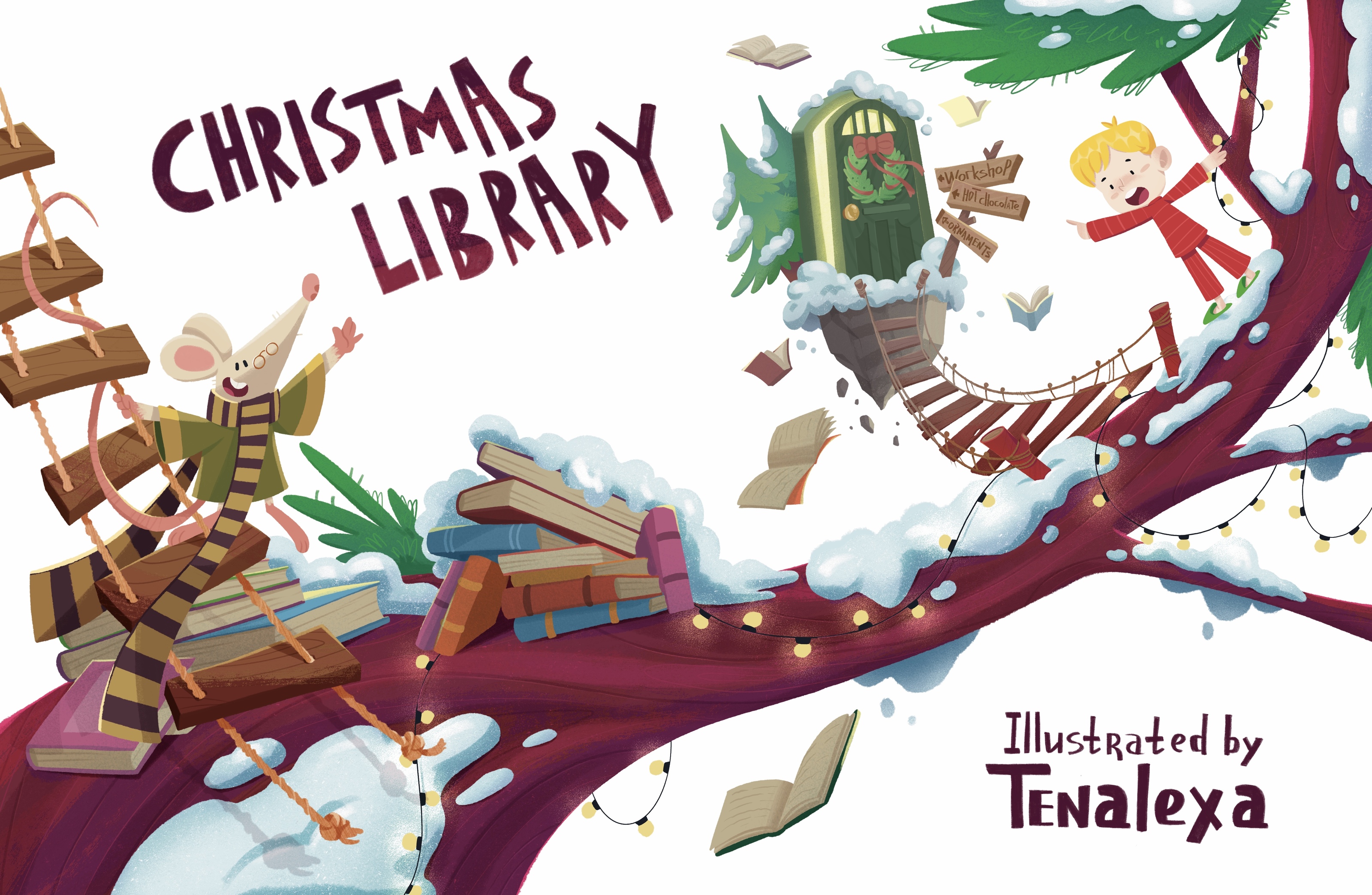 Christmas Library — Изображение №1 — Иллюстрация на Dprofile