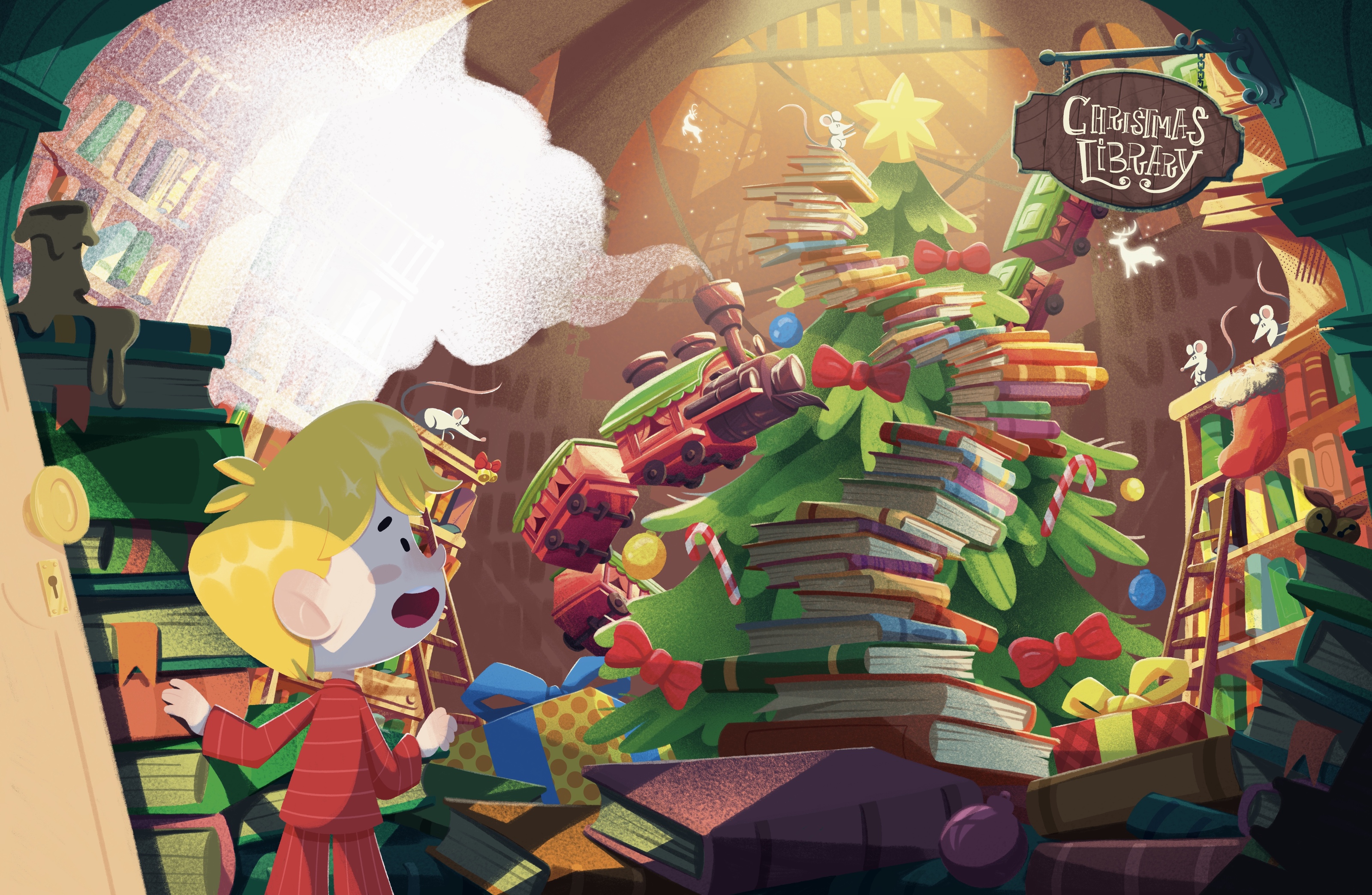 Christmas Library — Изображение №10 — Иллюстрация на Dprofile