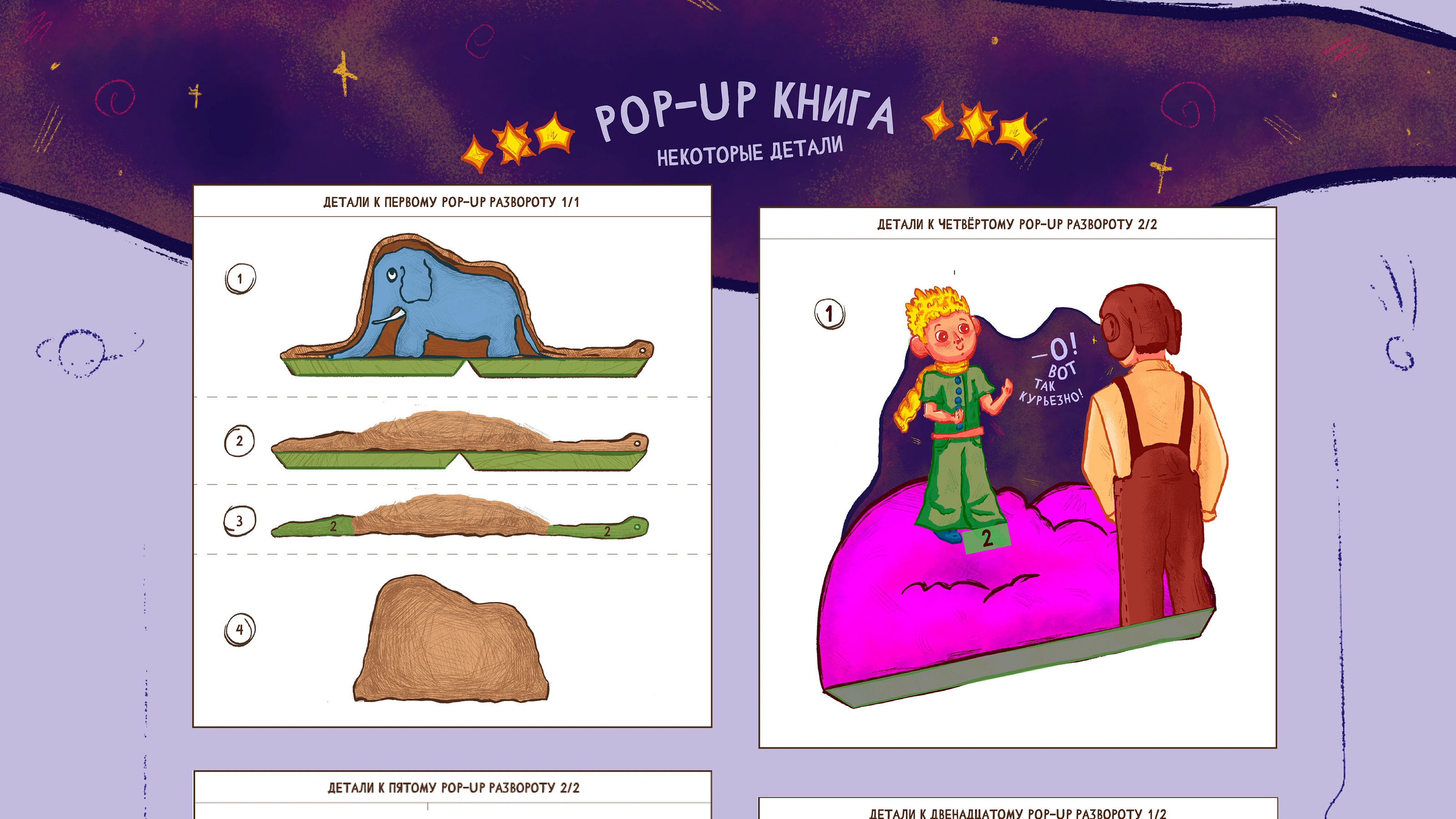 Pop-up конструктор по произведению "Маленький принц" — Изображение №34 — Иллюстрация, Графика на Dprofile