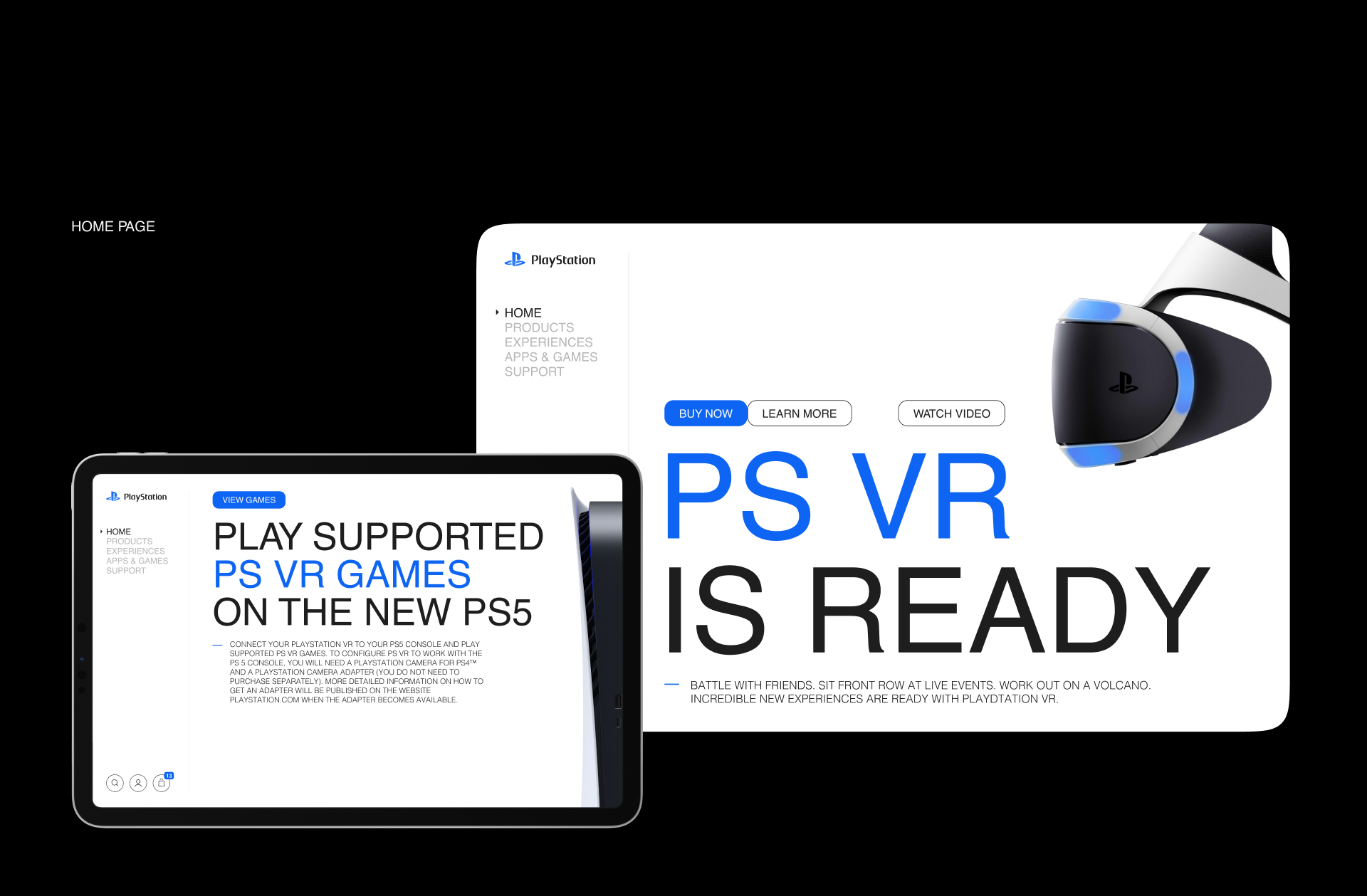 Playstation VR редизайн сайта — Изображение №4 — Интерфейсы на Dprofile