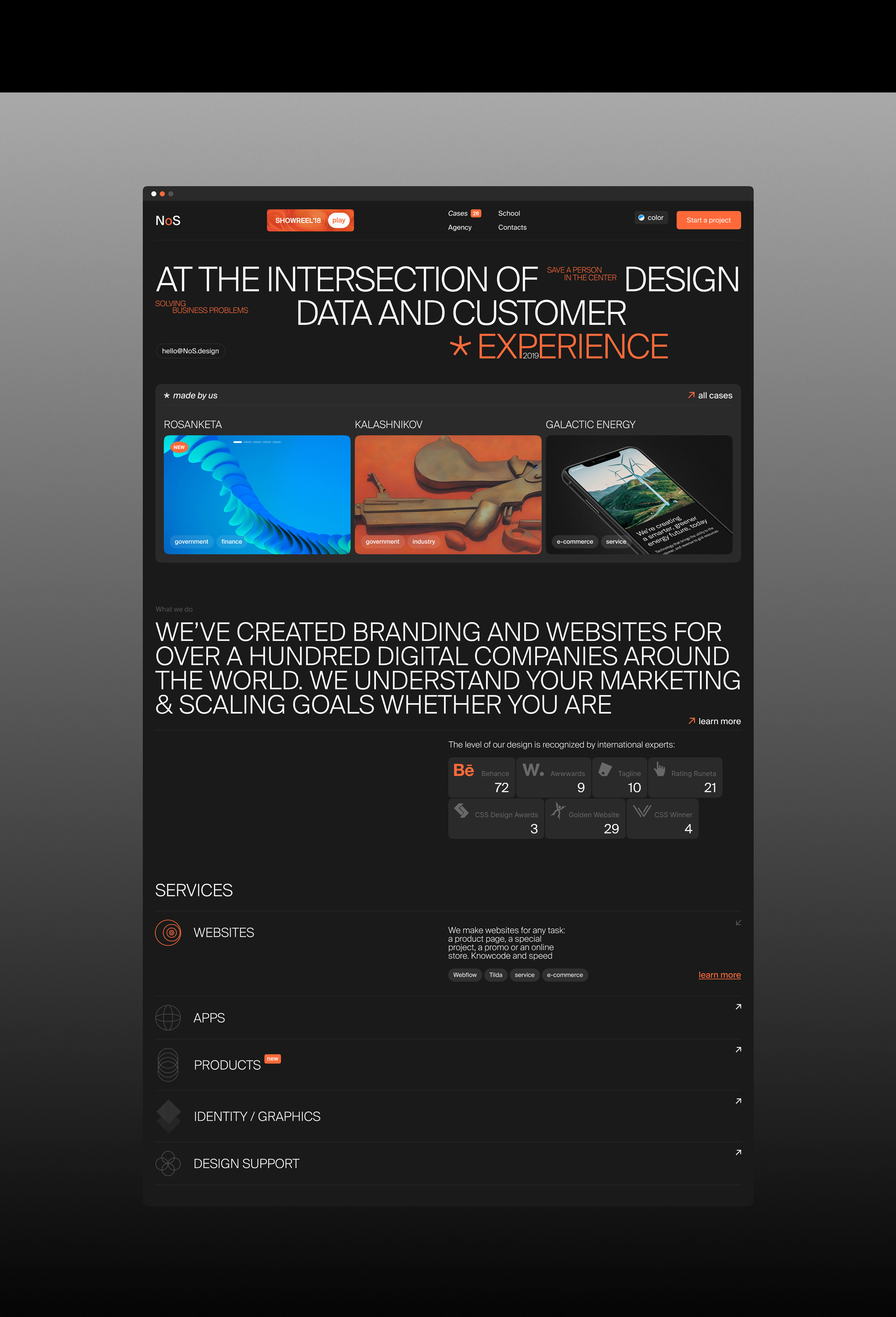 NoS - дизайн студия / Design studio — Изображение №4 — Интерфейсы, Анимация на Dprofile