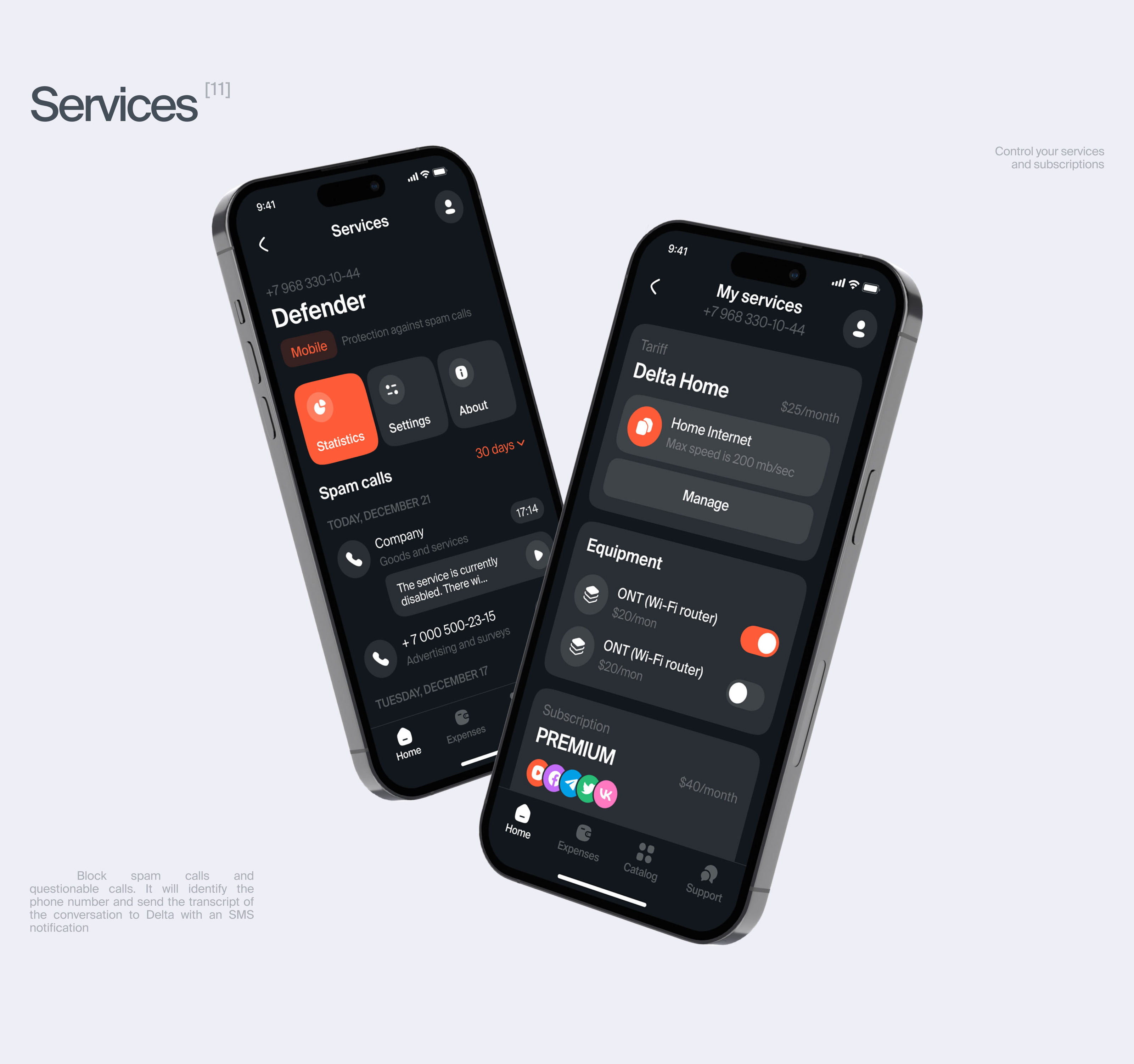 Delta. Telecom Mobile Application — Изображение №13 — Интерфейсы на Dprofile