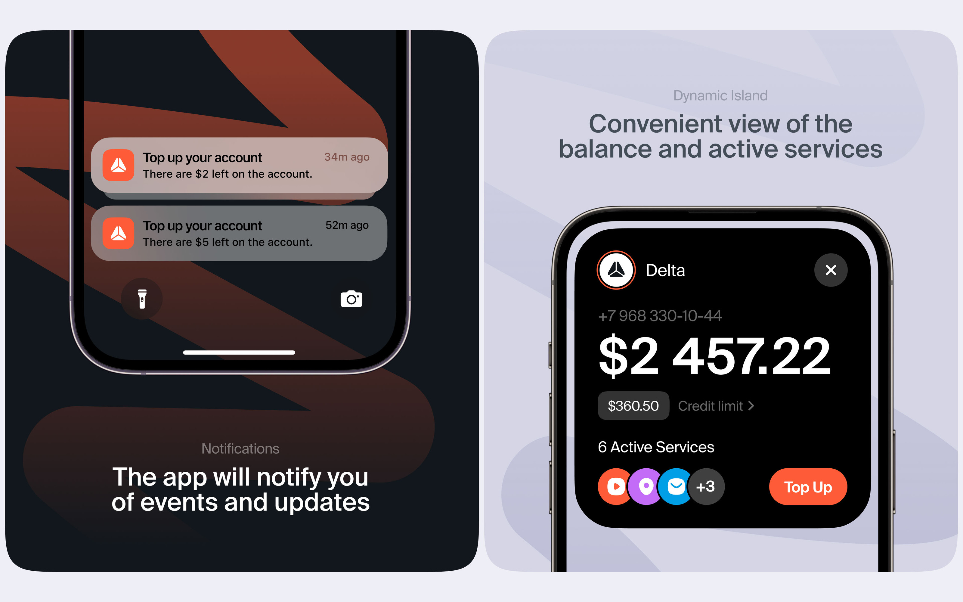 Delta. Telecom Mobile Application — Изображение №14 — Интерфейсы на Dprofile