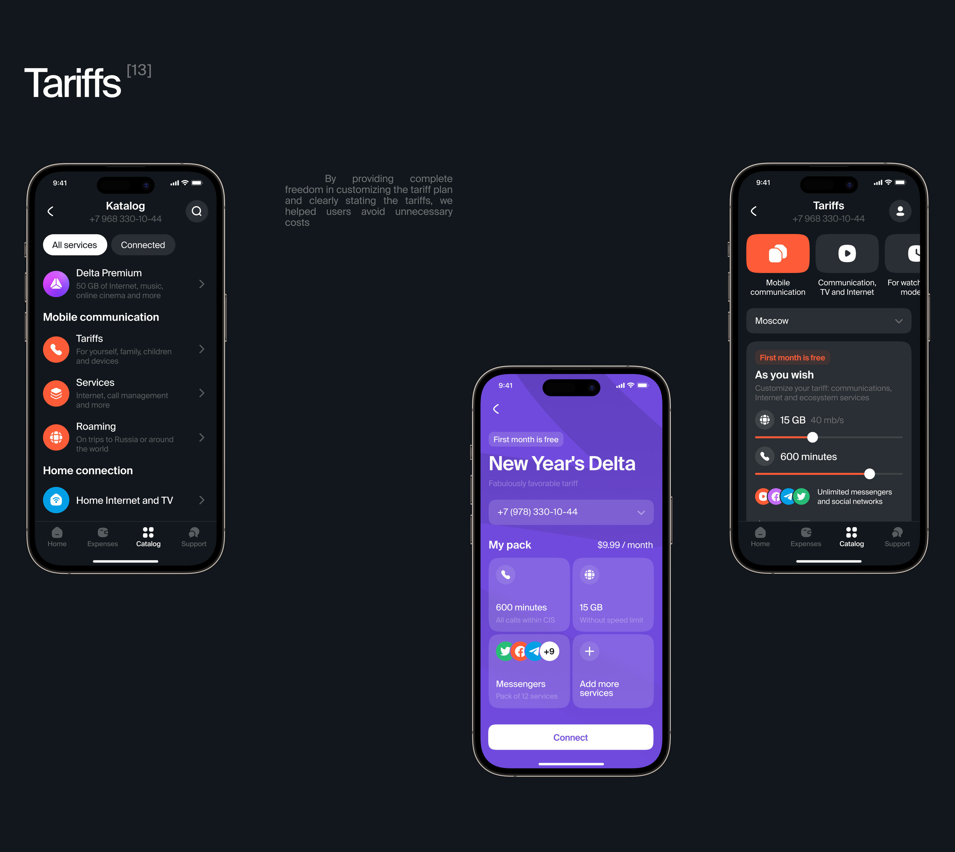 Delta. Telecom Mobile Application — Изображение №16 — Интерфейсы на Dprofile