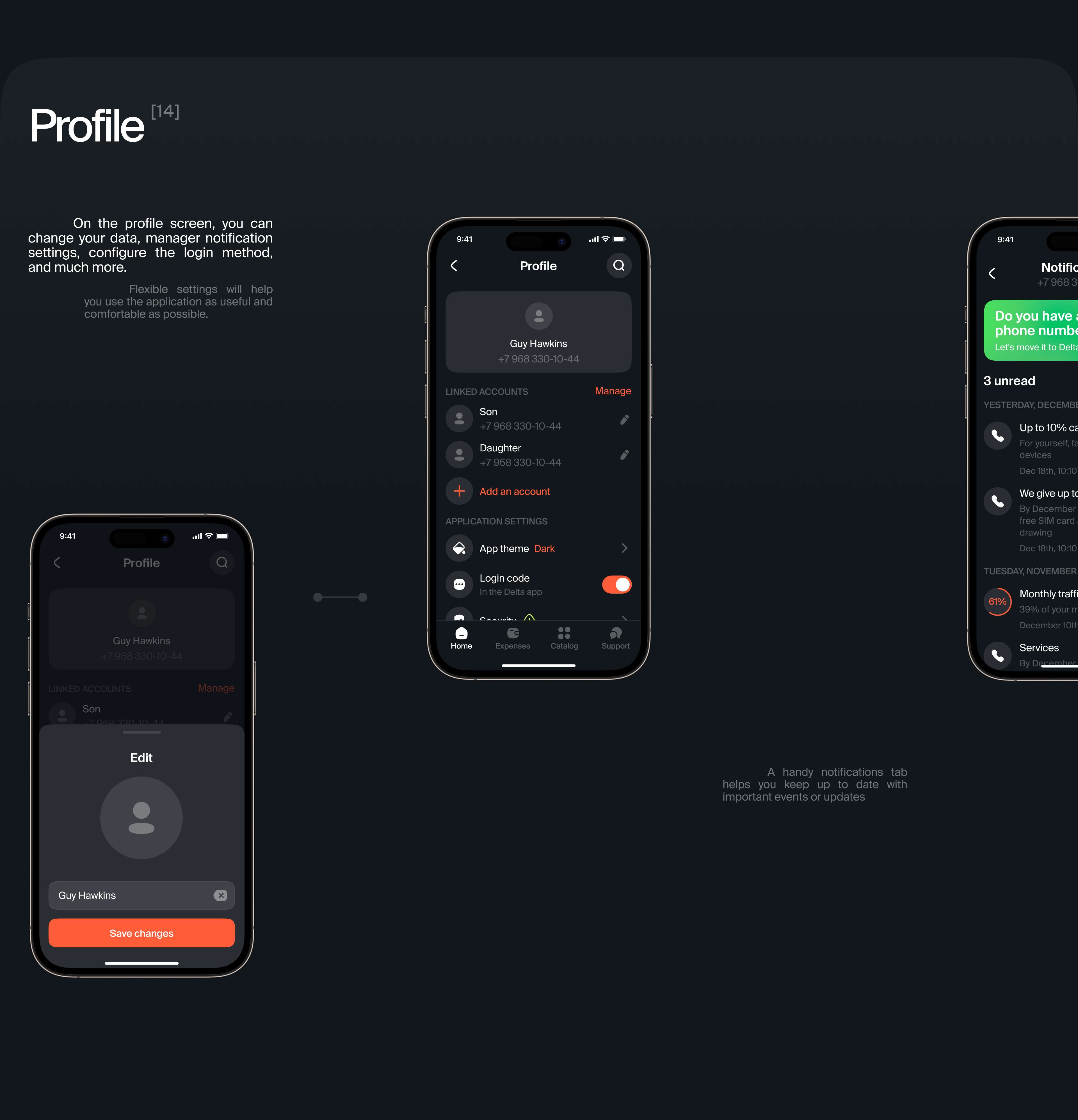 Delta. Telecom Mobile Application — Изображение №17 — Интерфейсы на Dprofile