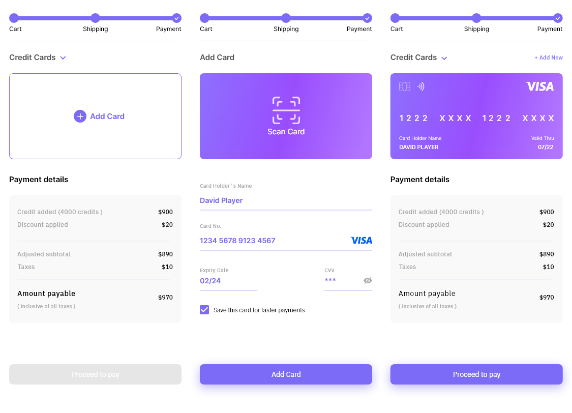 Credit Card Checkout — Изображение №2 — Интерфейсы, Графика на Dprofile