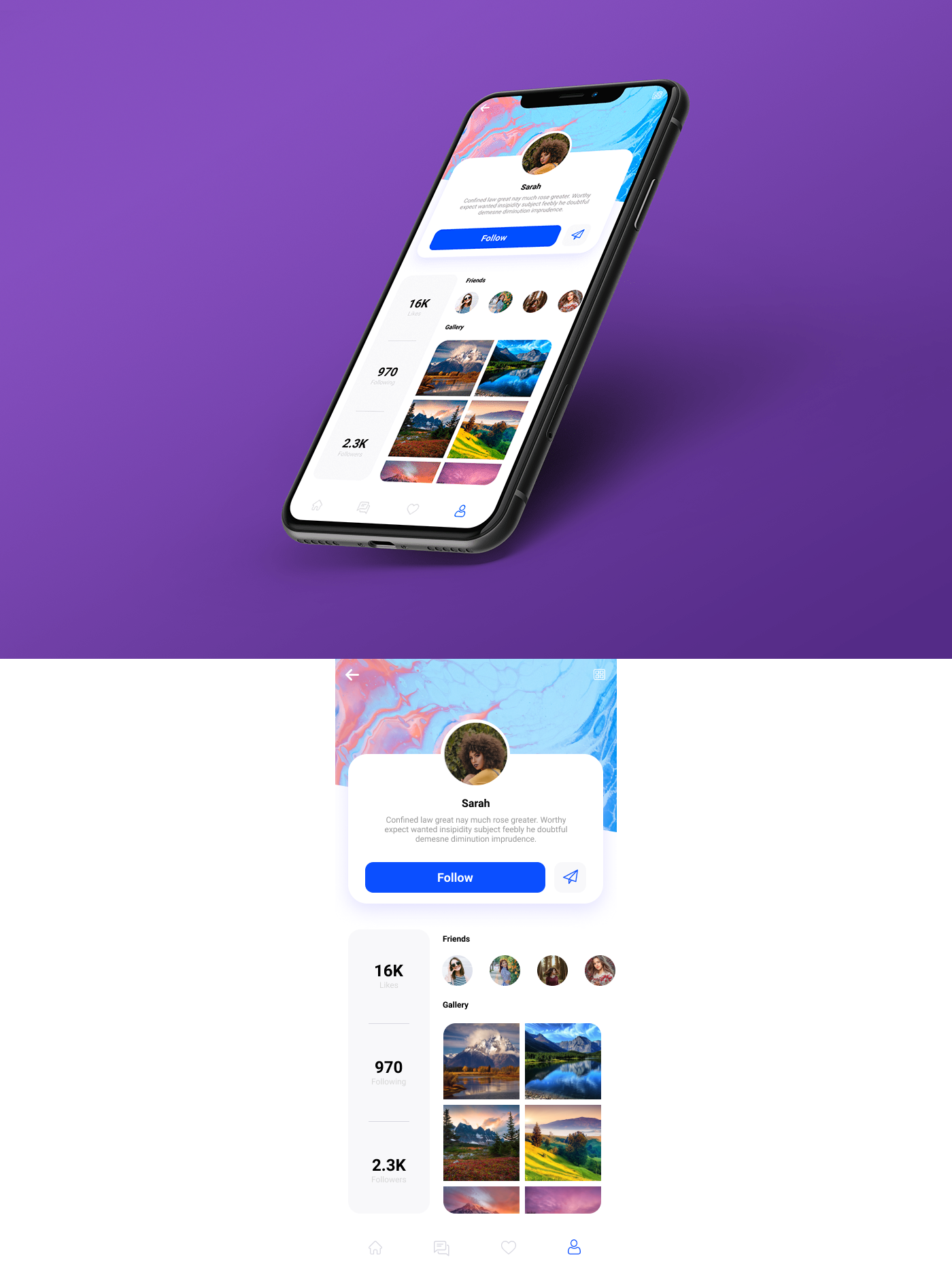 User profile — Изображение №1 — Интерфейсы, Графика на Dprofile