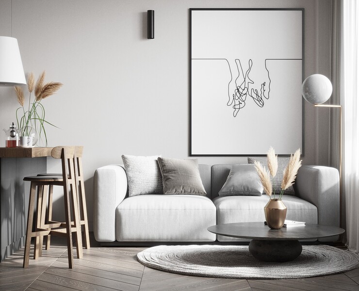 Визуализация гостиной — 3D на Dprofile