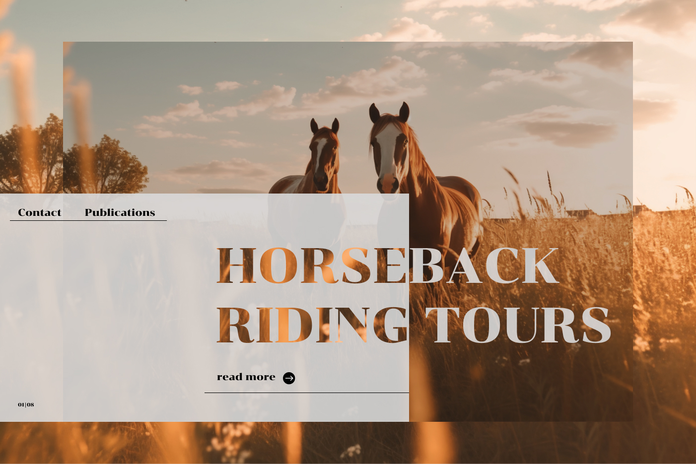 HORSEBACK RIDING TOURS — Изображение №1 — Интерфейсы на Dprofile