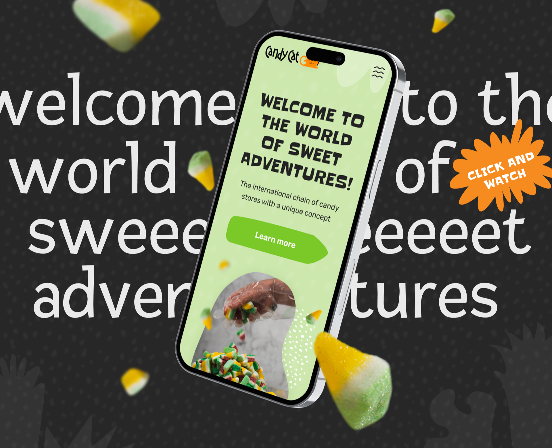 Candy Cat — corporate website — Интерфейсы на Dprofile
