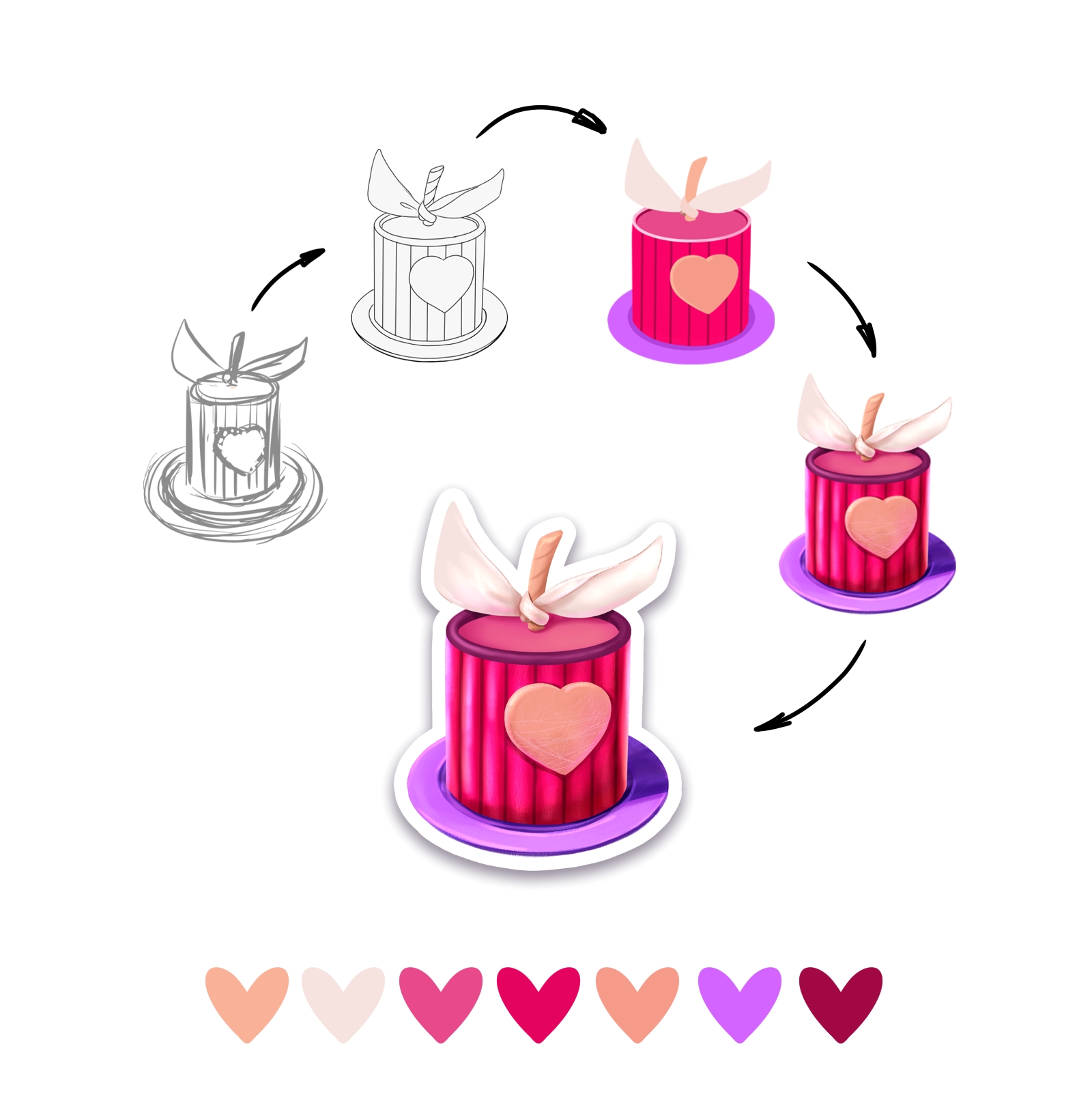 Стикерпак I LOVE YOU — Изображение №5 — Иллюстрация, Графика на Dprofile
