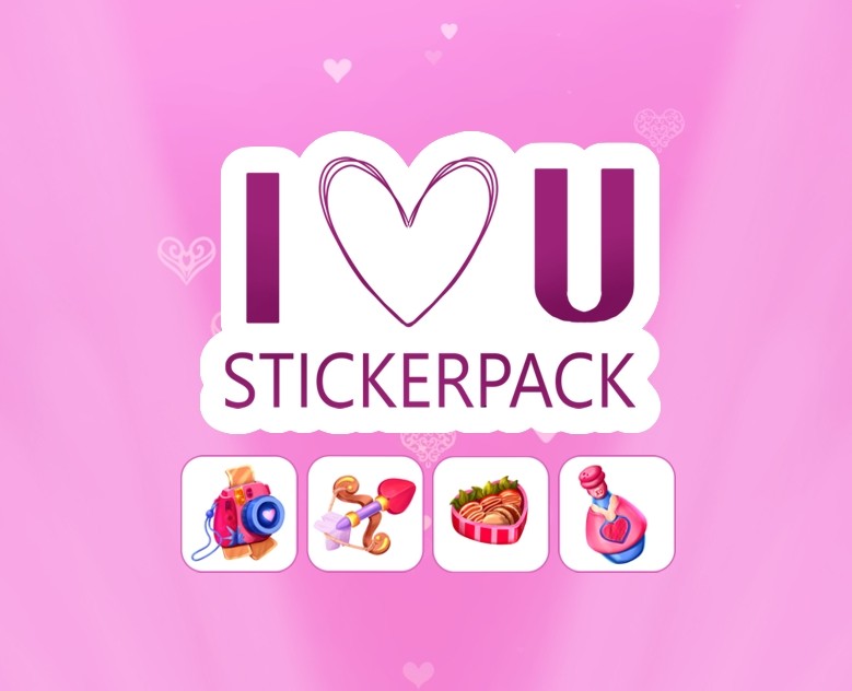 Стикерпак I LOVE YOU — Иллюстрация, Графика на Dprofile