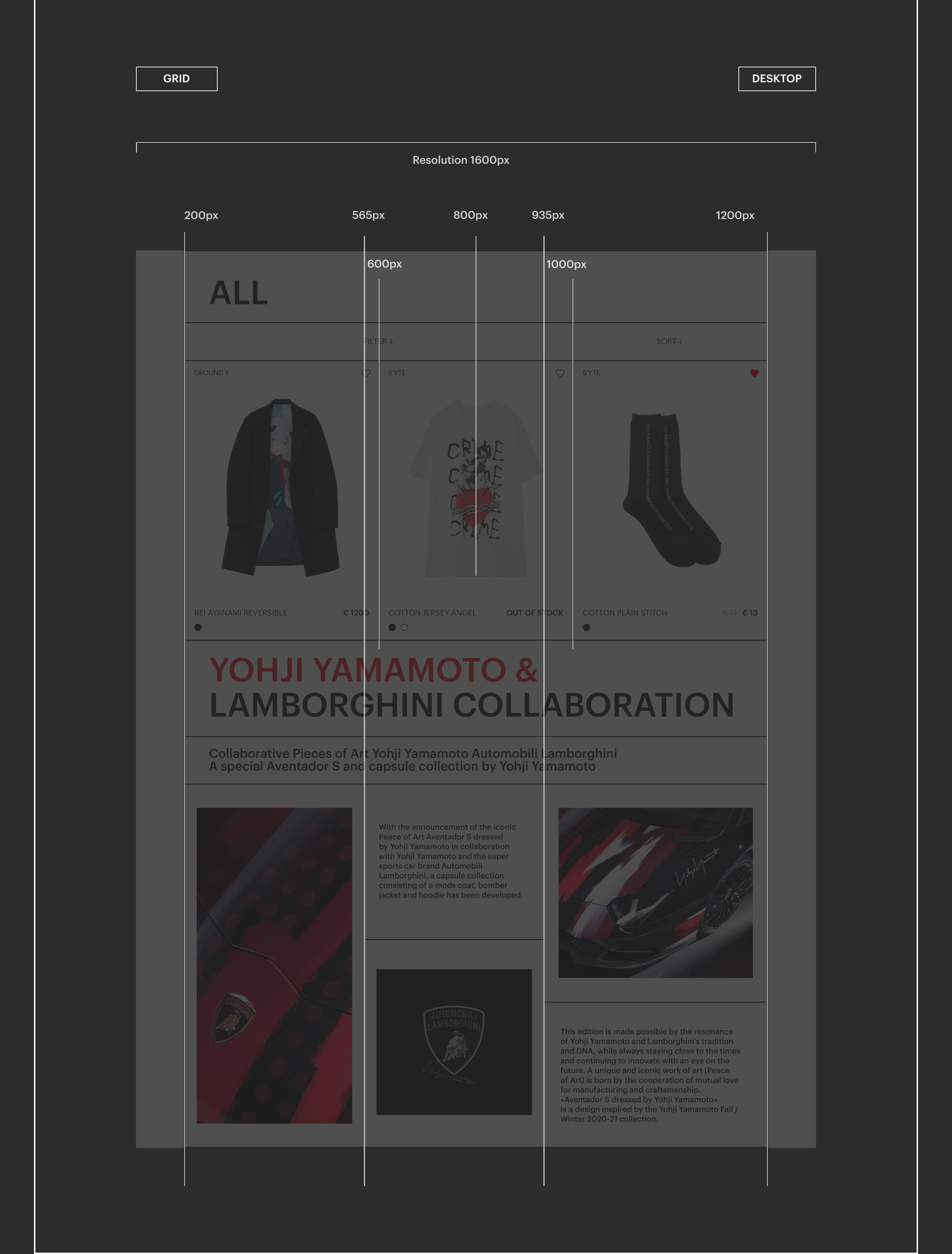 Yohji Yamamoto / E-commerce redesign — Изображение №8 — Интерфейсы на Dprofile